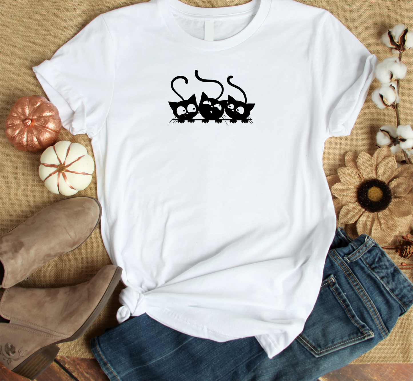 3 Cats Custom Graphic Tee