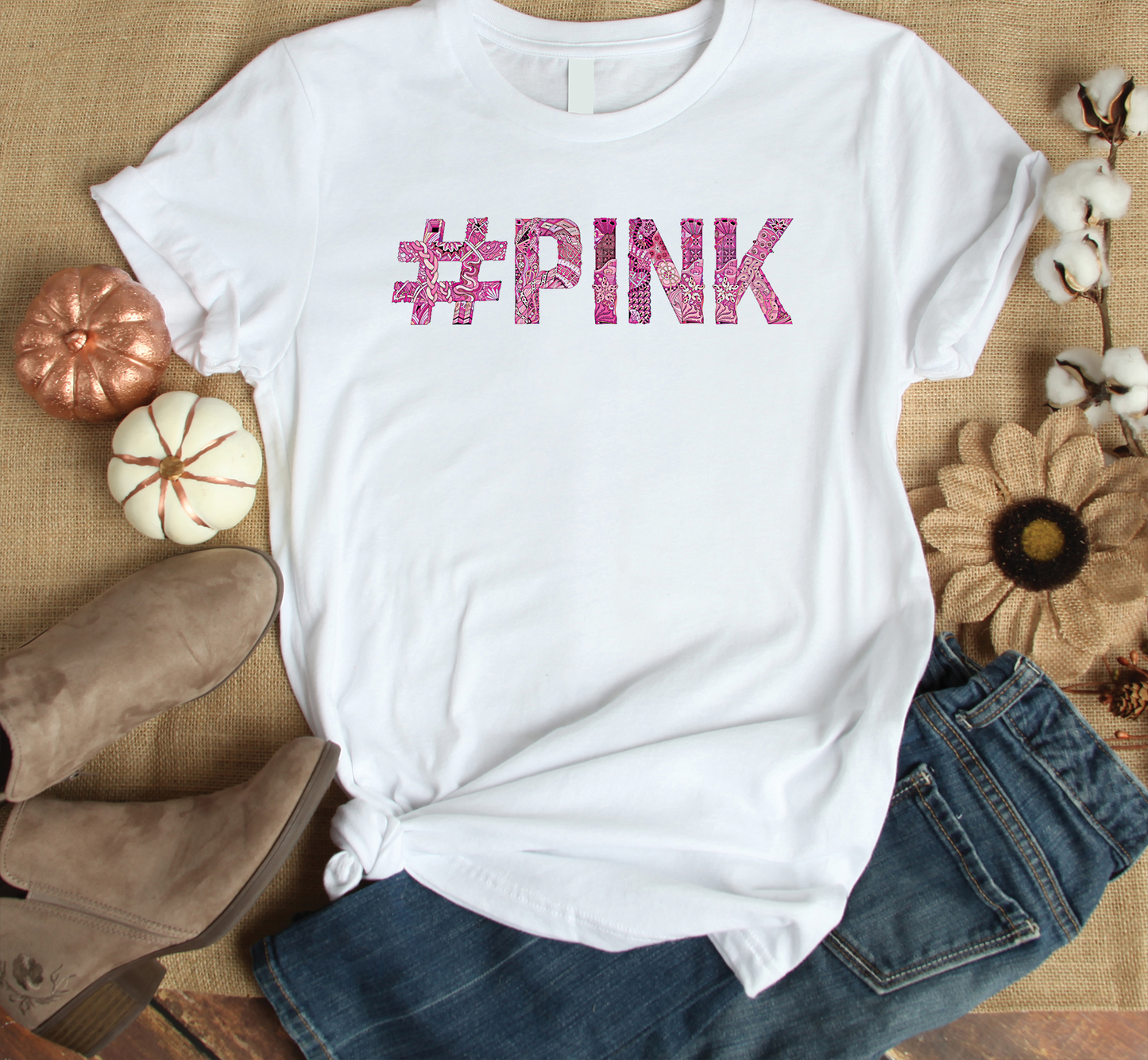 Pink Logo Custom Graphic Tee
