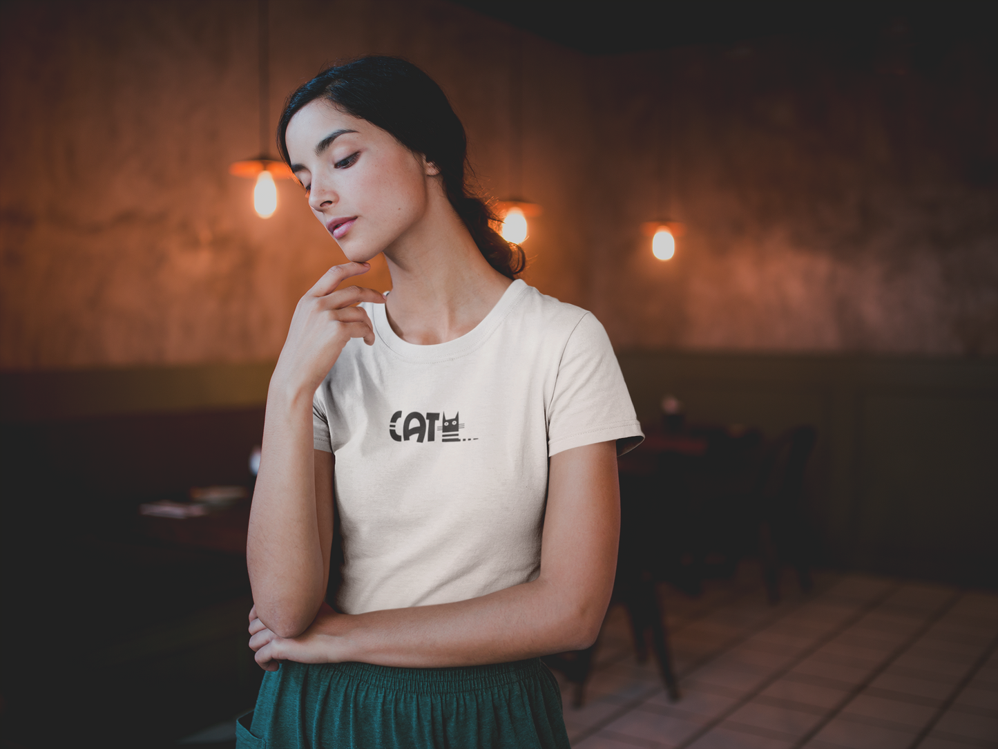 Cat - Cat Icon1 Custom Graphic Tee