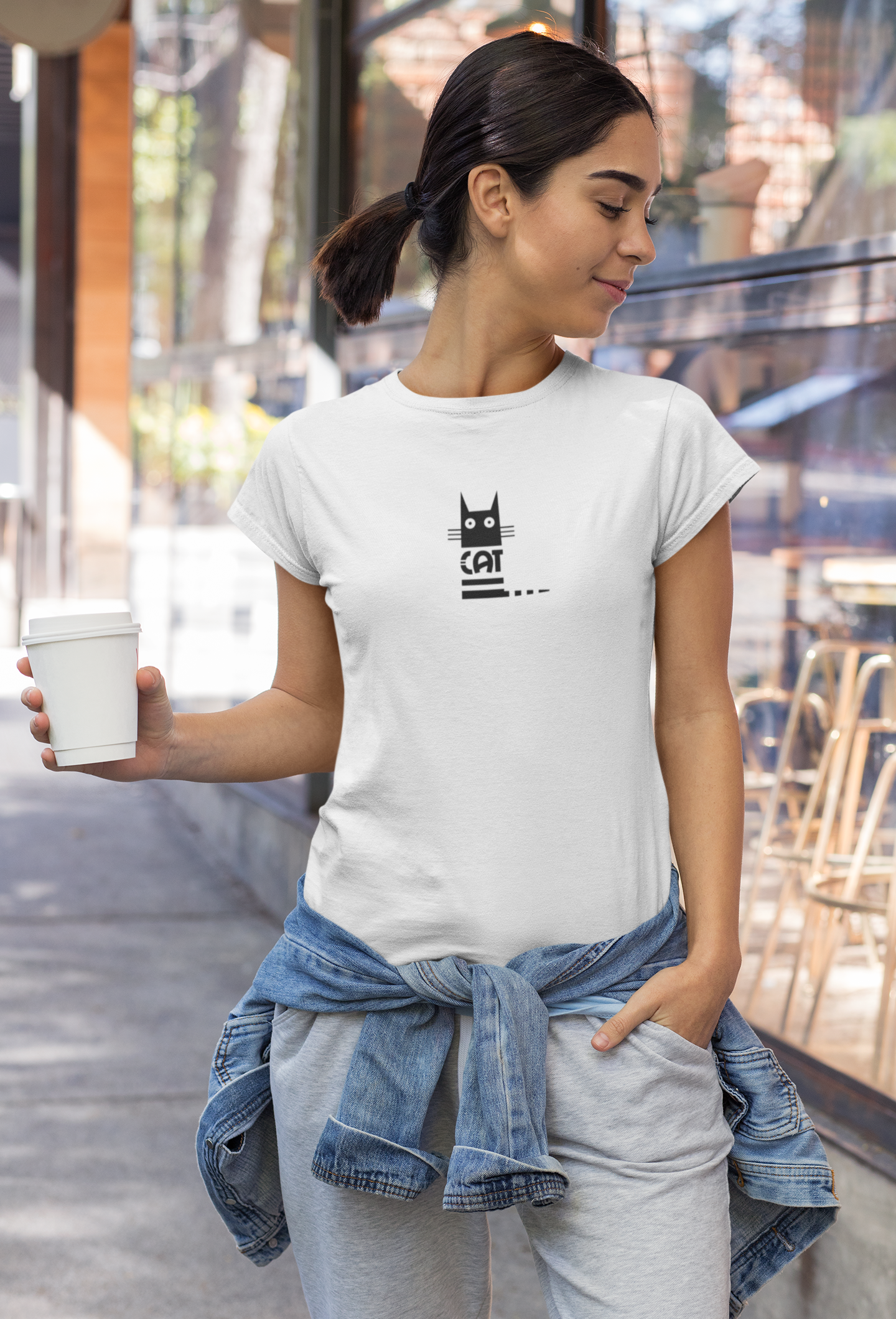 Cat - Cat Icon2 Custom Graphic Tee