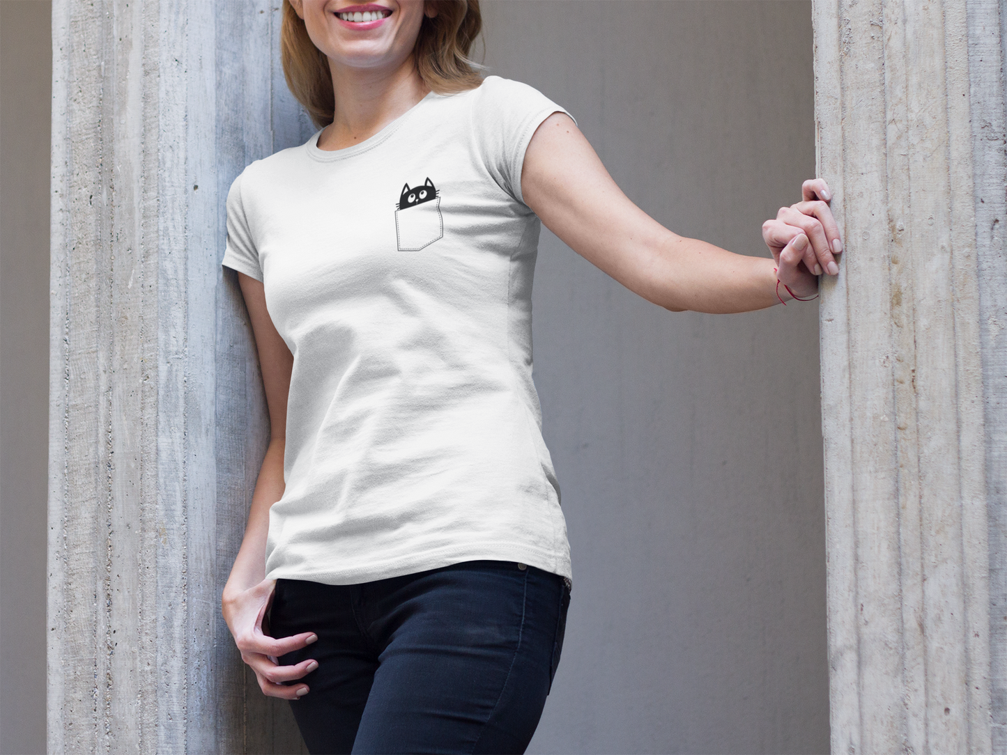 Cat - Cat Pocket Custom Graphic Tee