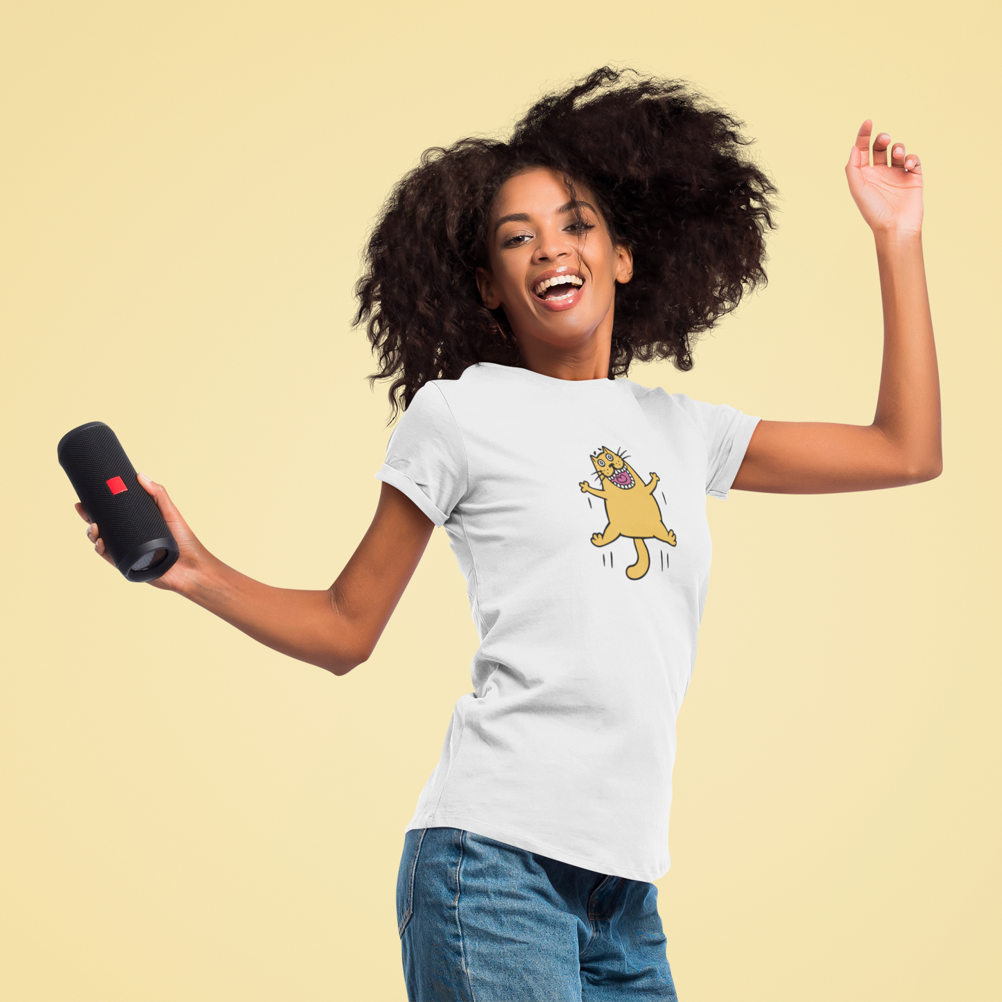 Cat - Crazy Cat Custom Graphic Tee