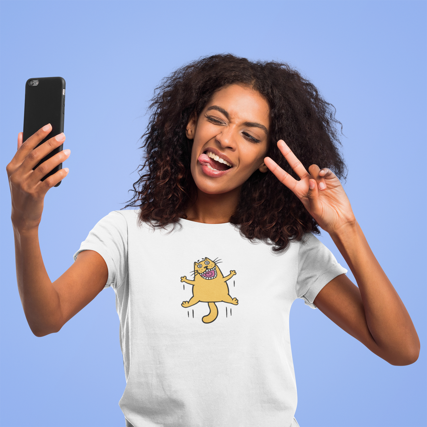 Cat - Crazy Cat Custom Graphic Tee