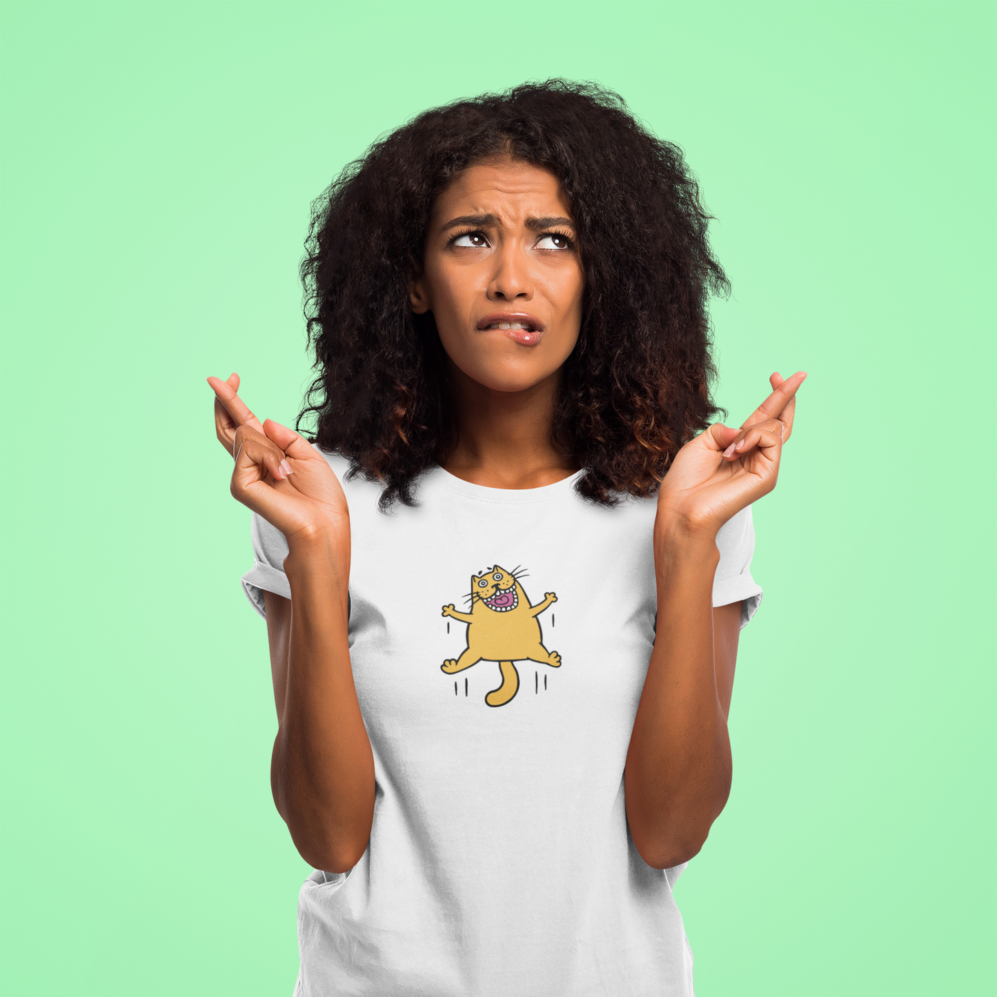 Cat - Crazy Cat Custom Graphic Tee
