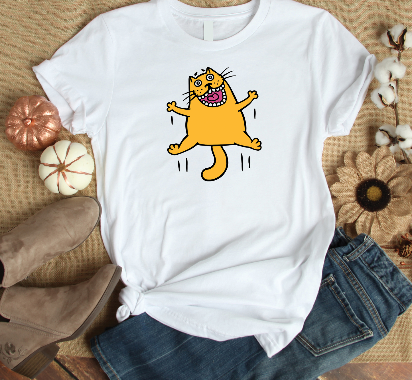 Cat - Crazy Cat Custom Graphic Tee