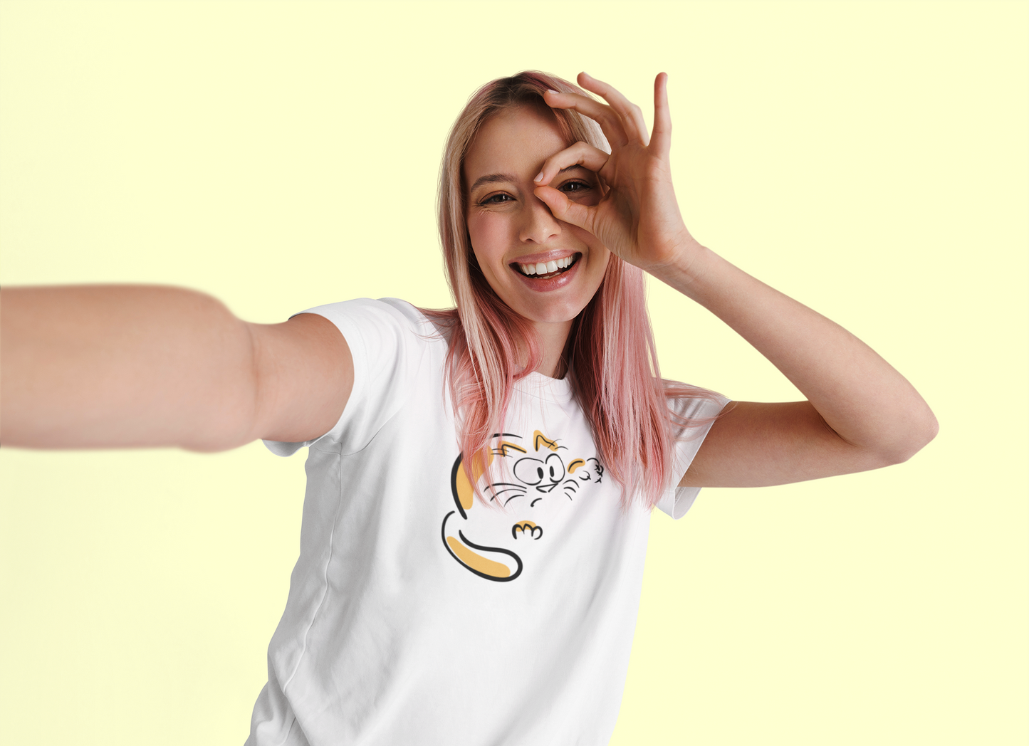 Cat - Happy Cat Custom Graphic Tee