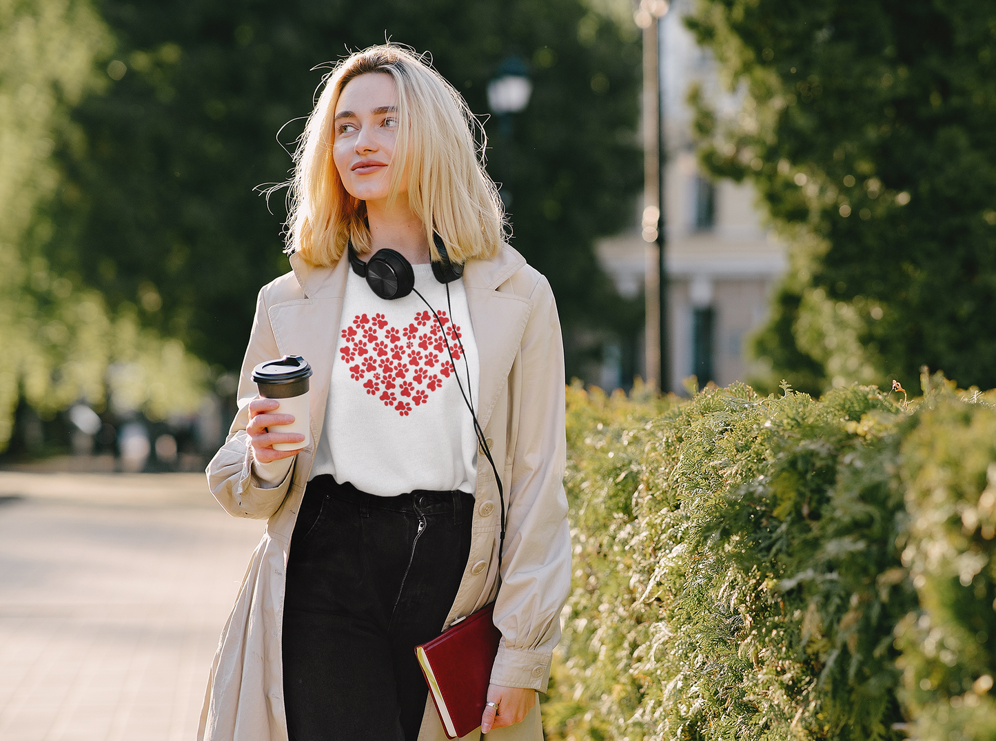 Cat - Heart Custom Graphic Tee