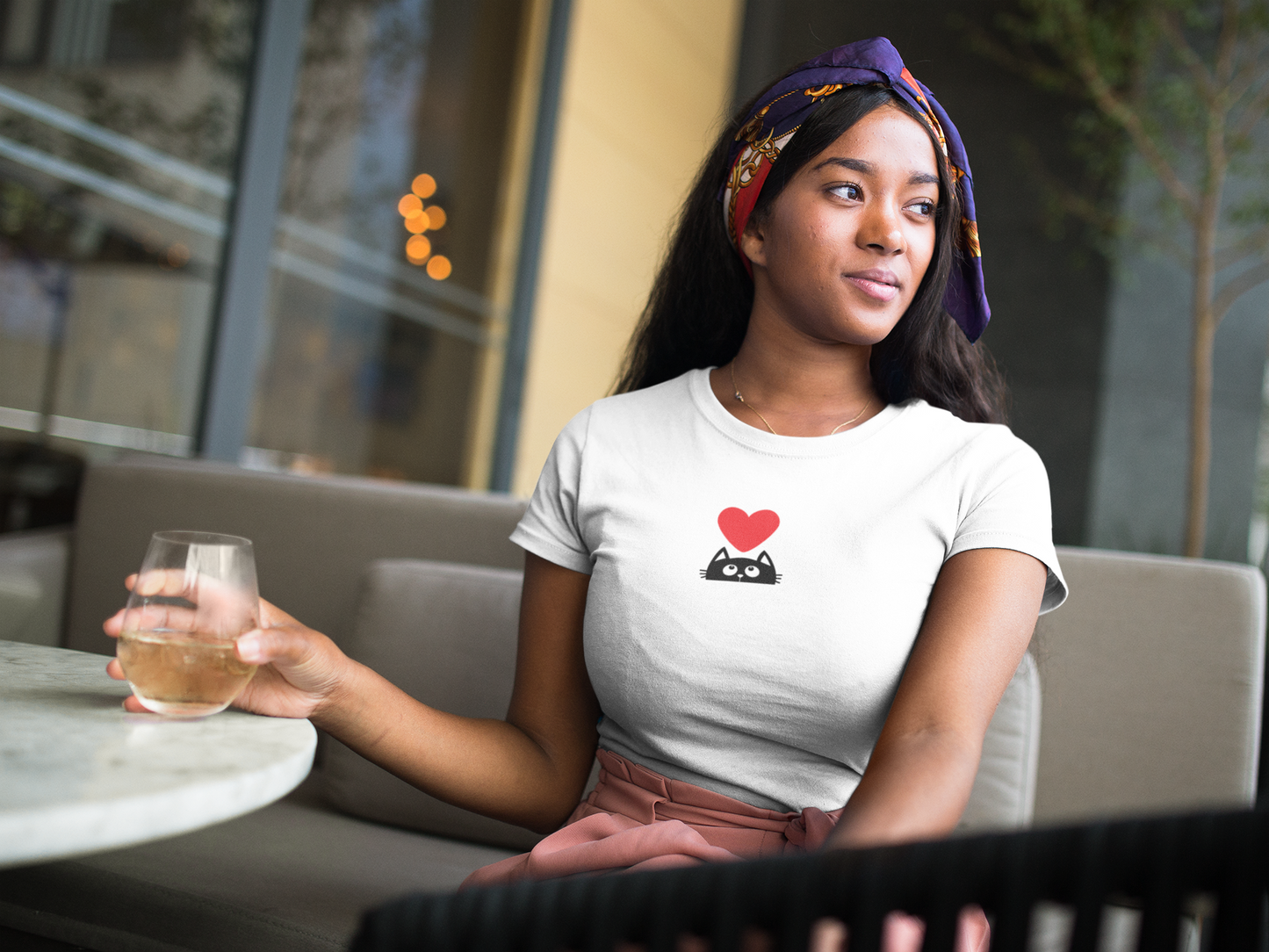 Cat - Cat Heart Custom Graphic Tee