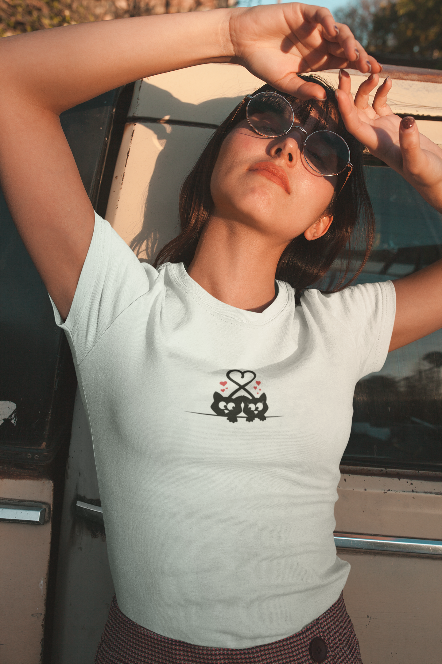 Cat Love Custom Graphic Tee