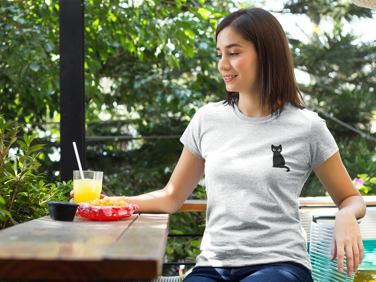 Cat -Small Cat Custom Graphic Tee