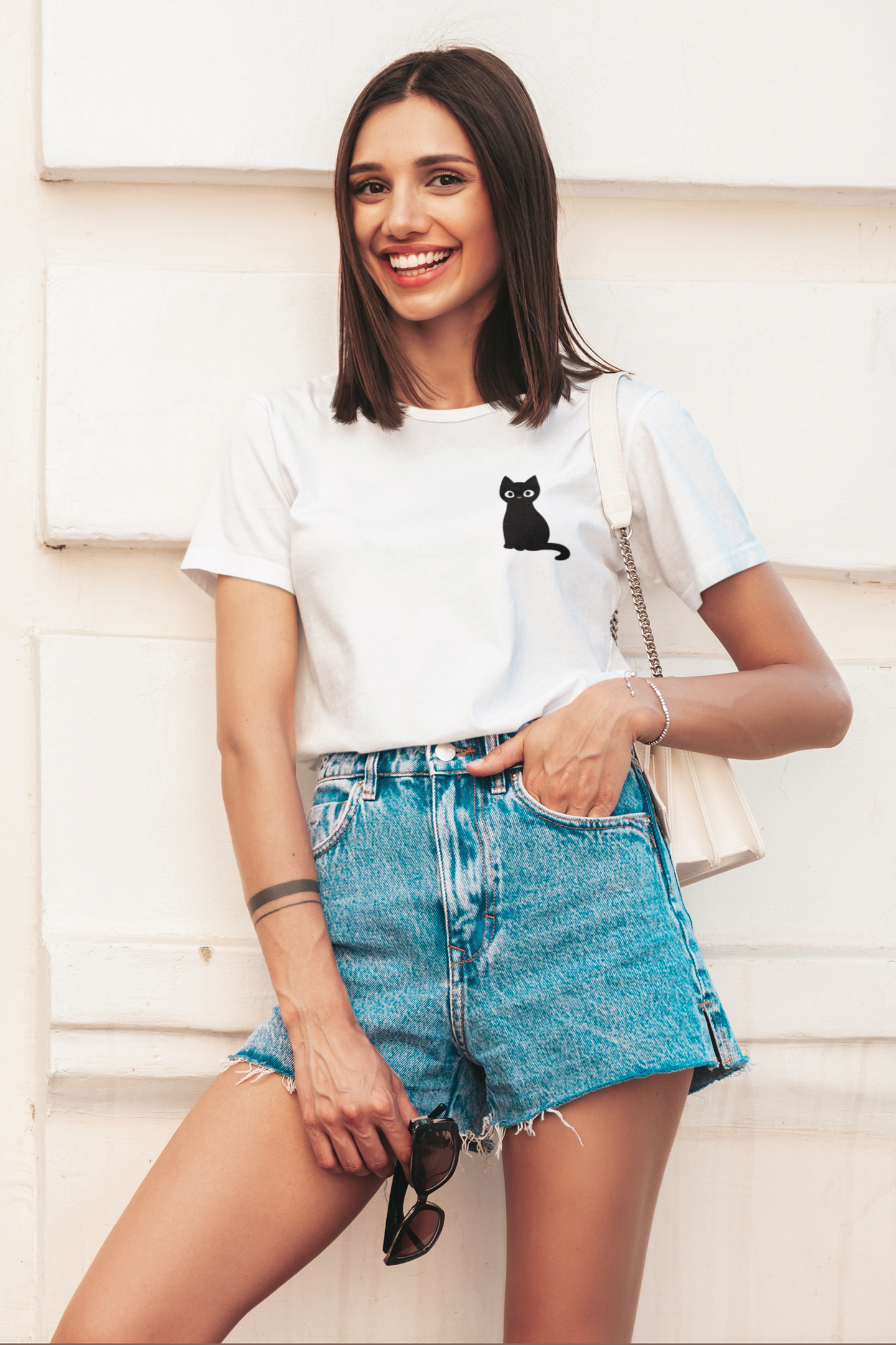 Cat -Small Cat Custom Graphic Tee