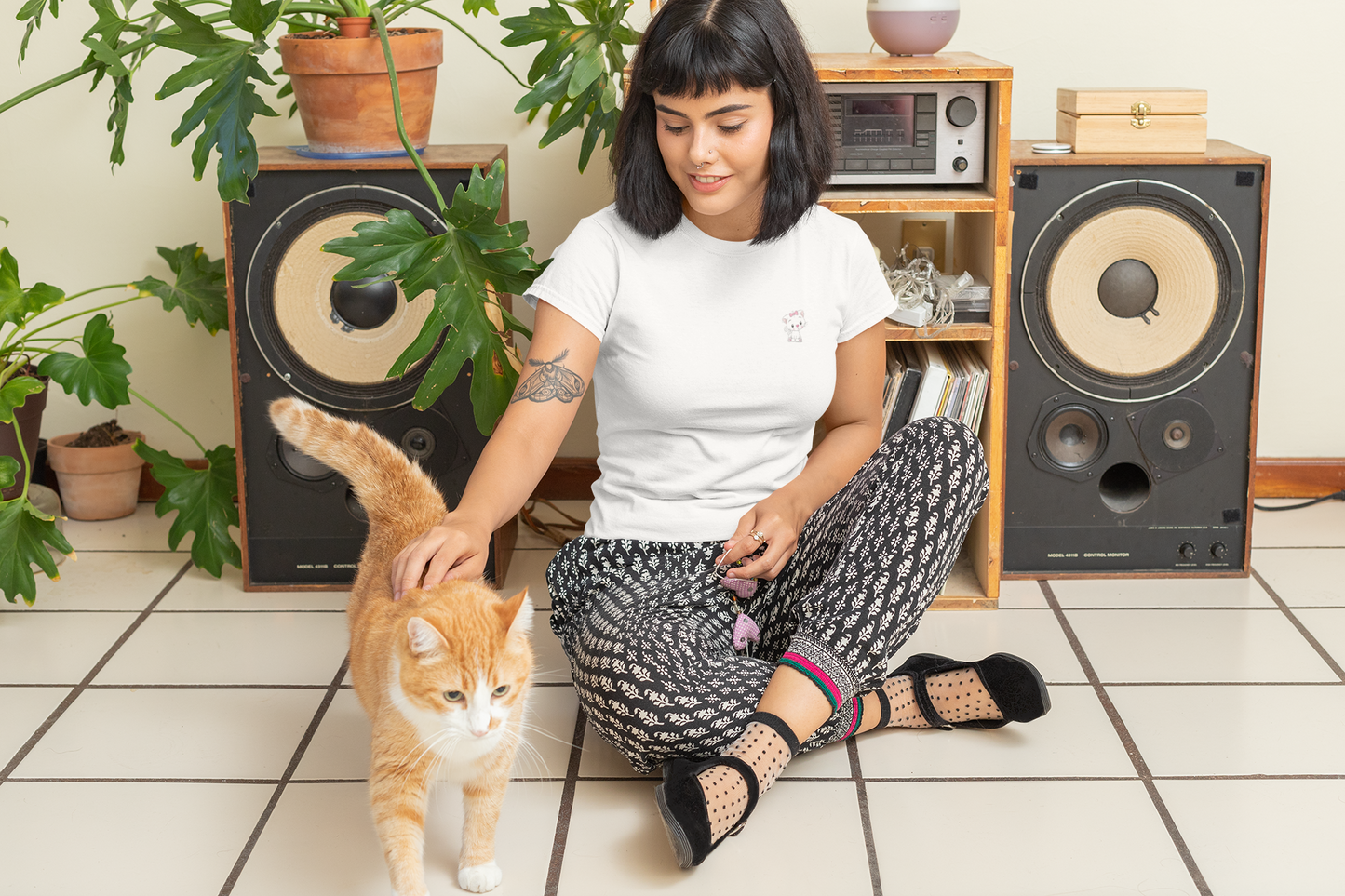 Cat Icon Custom Graphic Tee