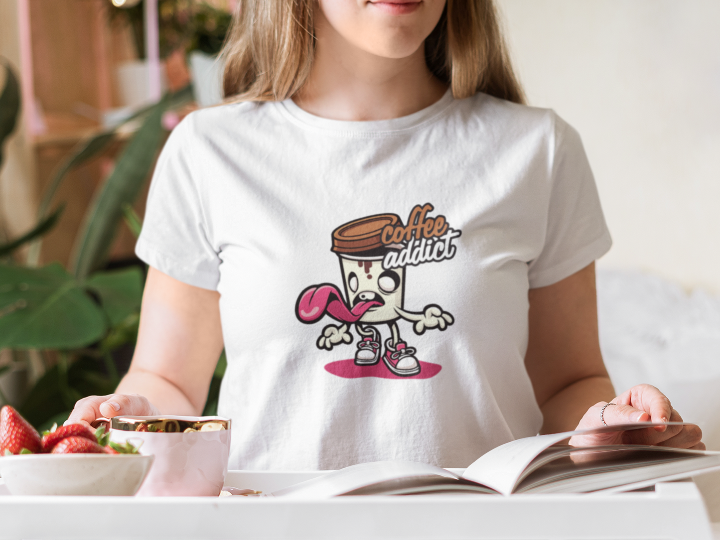 Coffee Addict Custom Graphic Tee