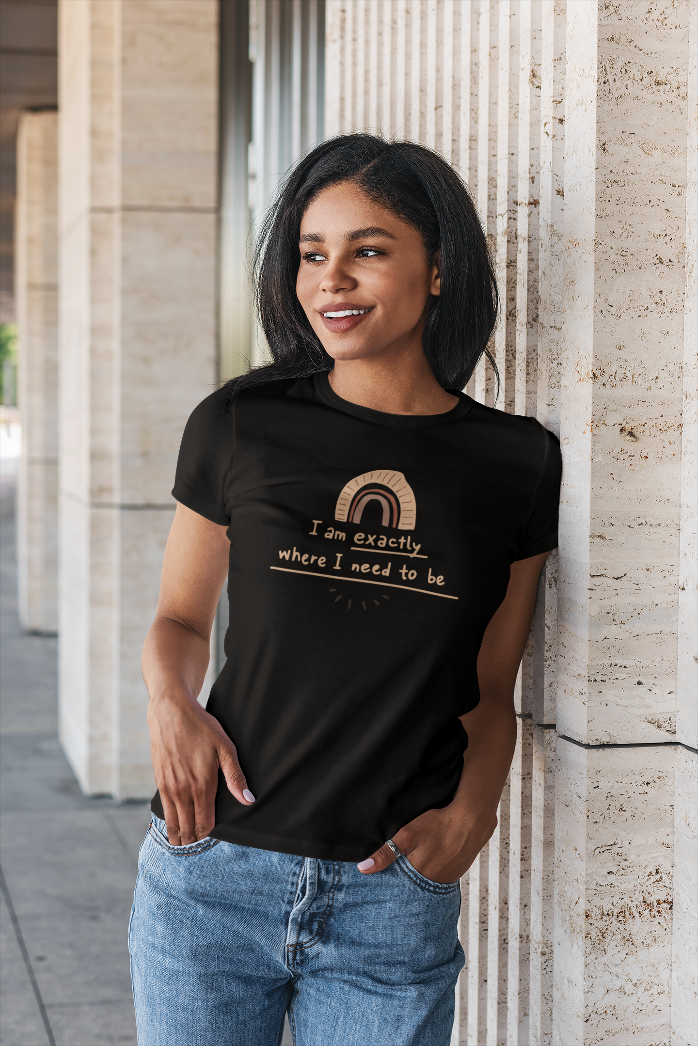 I am exactly where I need to be Custom Graphic Tee
