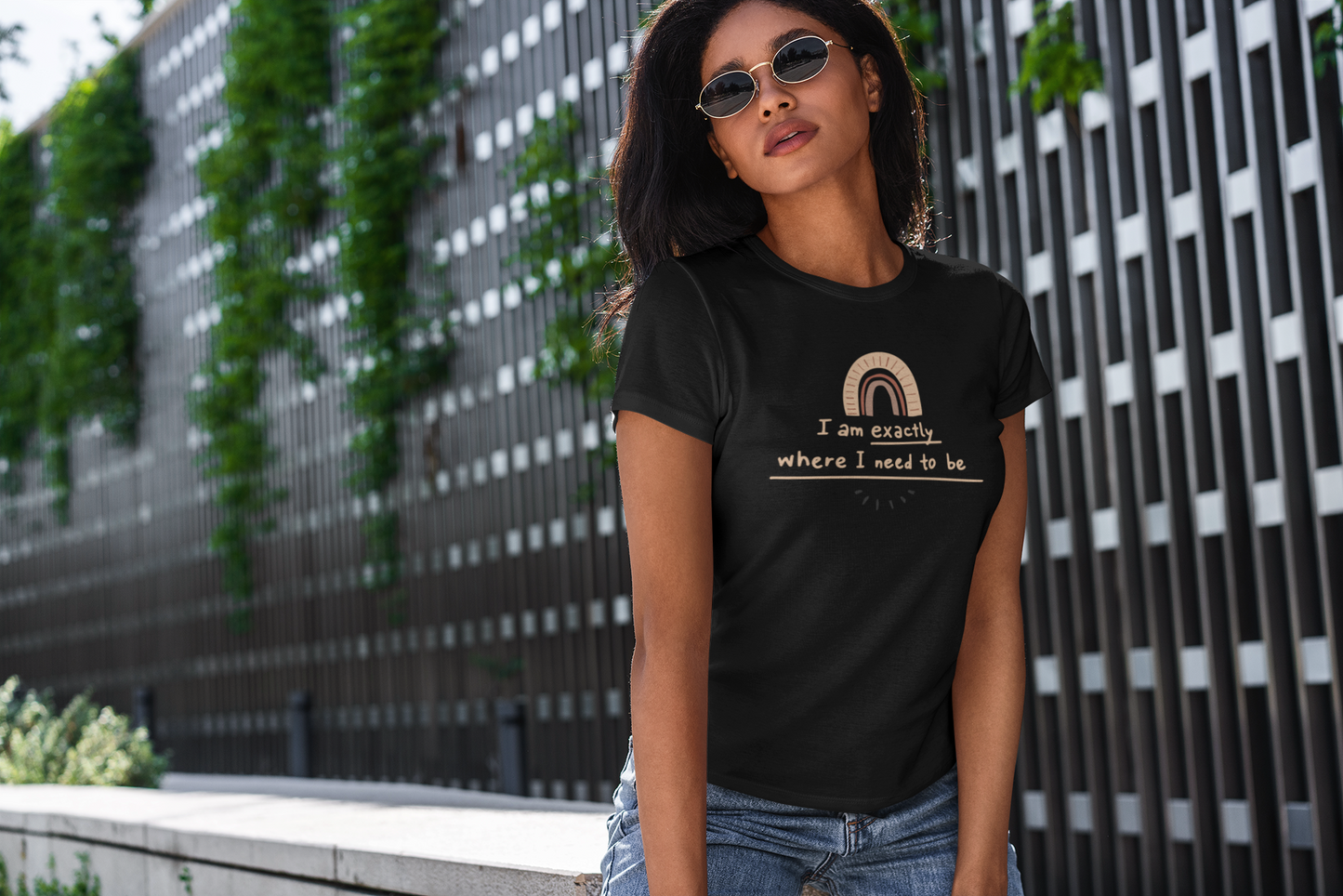 I am exactly where I need to be Custom Graphic Tee