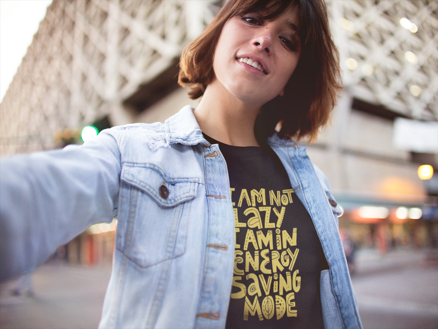 I am not lazy I am in energy saving mode Custom Graphic Tee