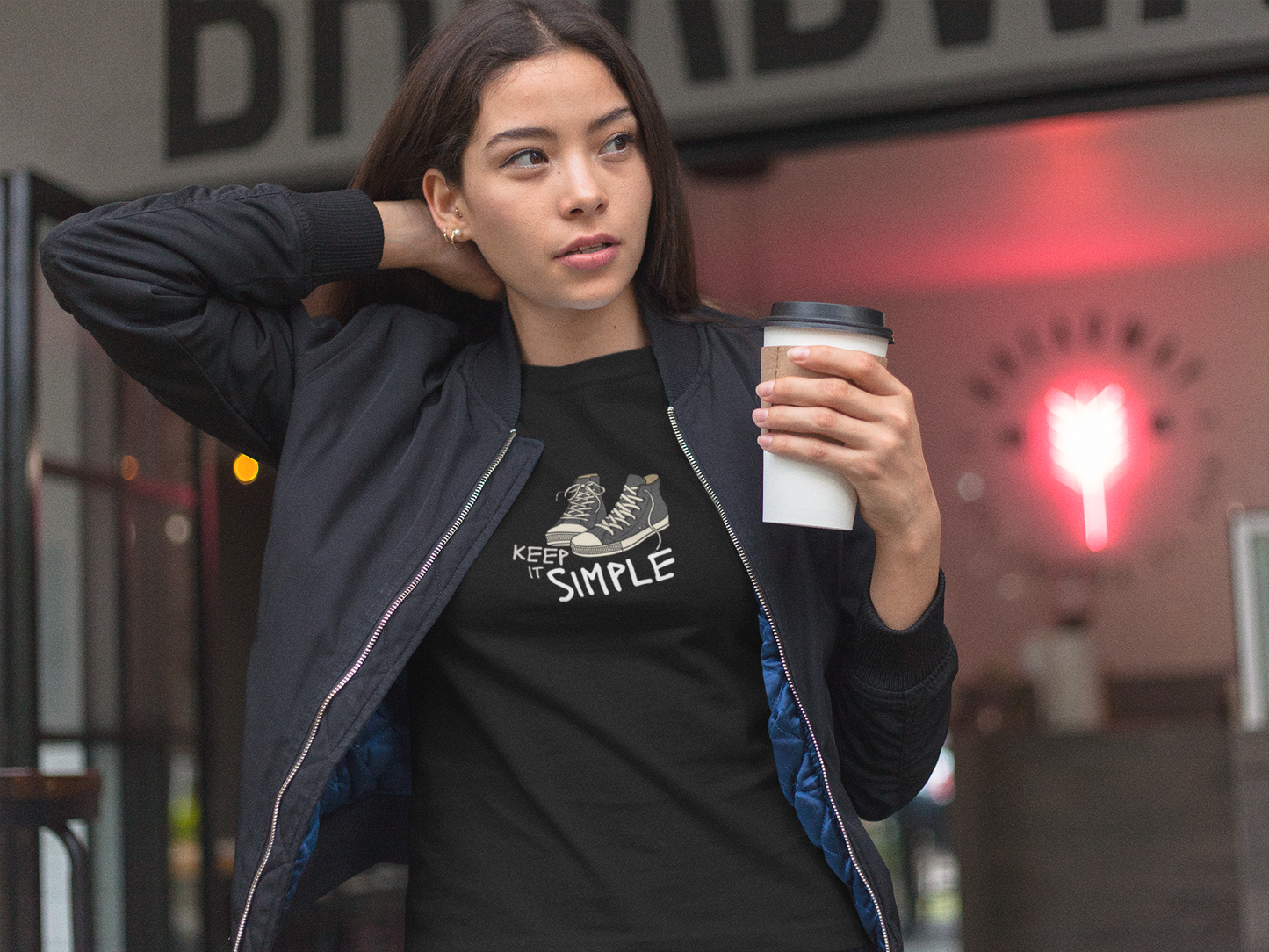 Keep it simple with a shoe Custom Graphic Tee