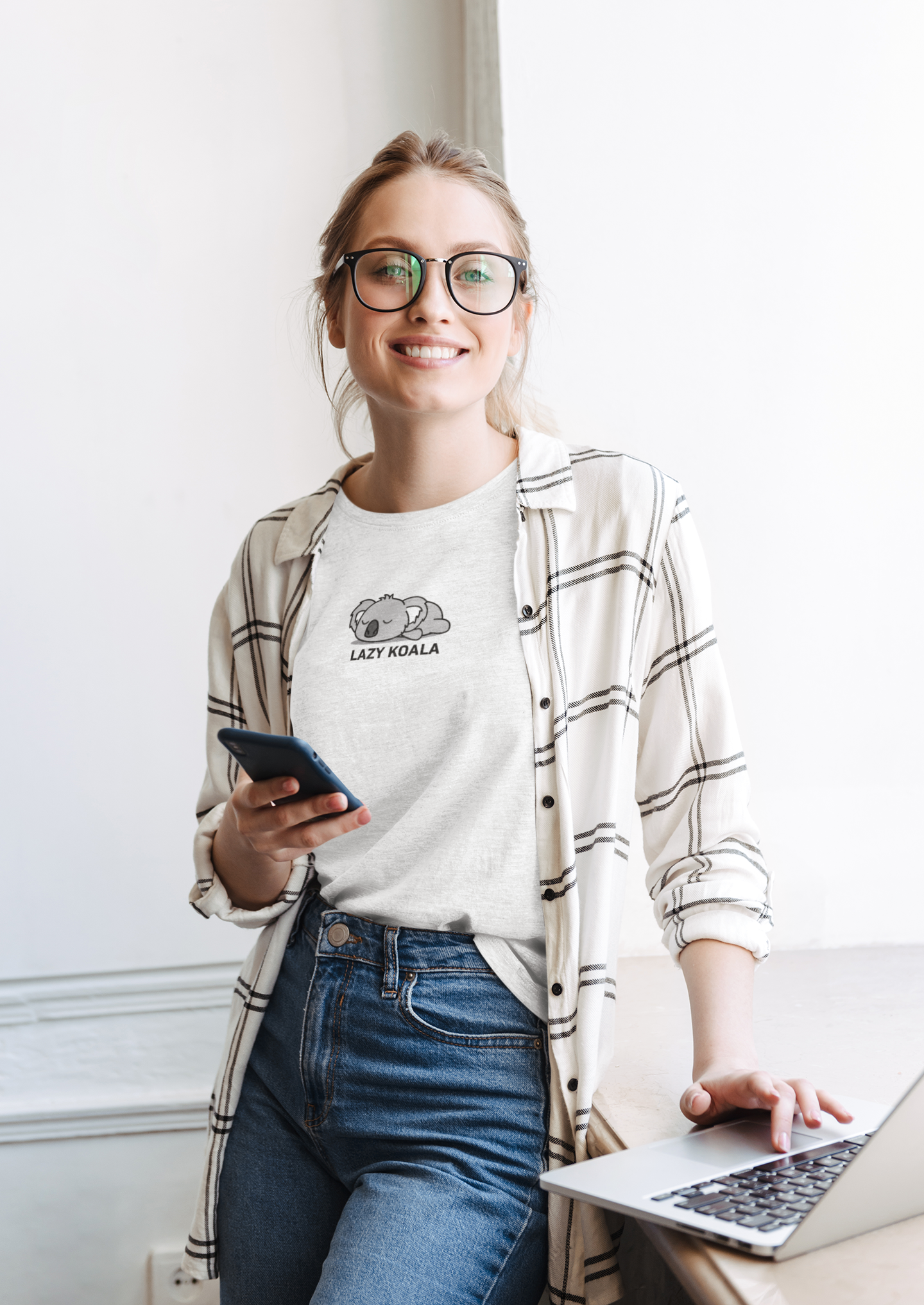 Lazy Koala Custom Graphic Tee