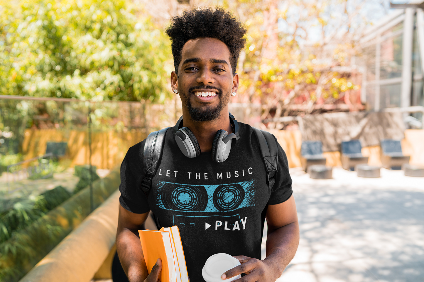 Let The Music Play Custom Graphic Tee