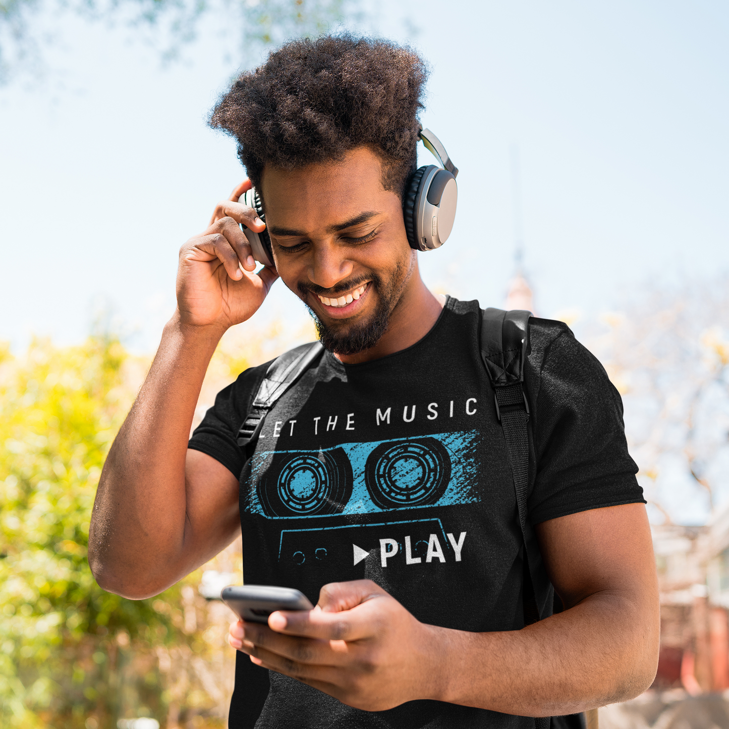 Let The Music Play Custom Graphic Tee