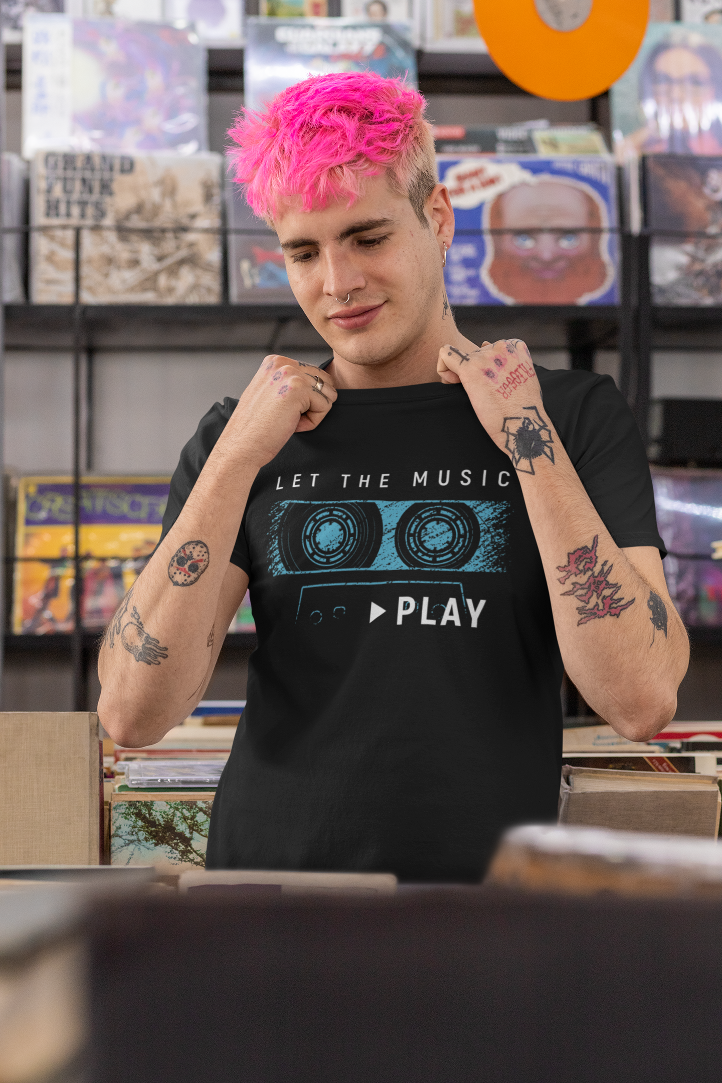 Let The Music Play Custom Graphic Tee