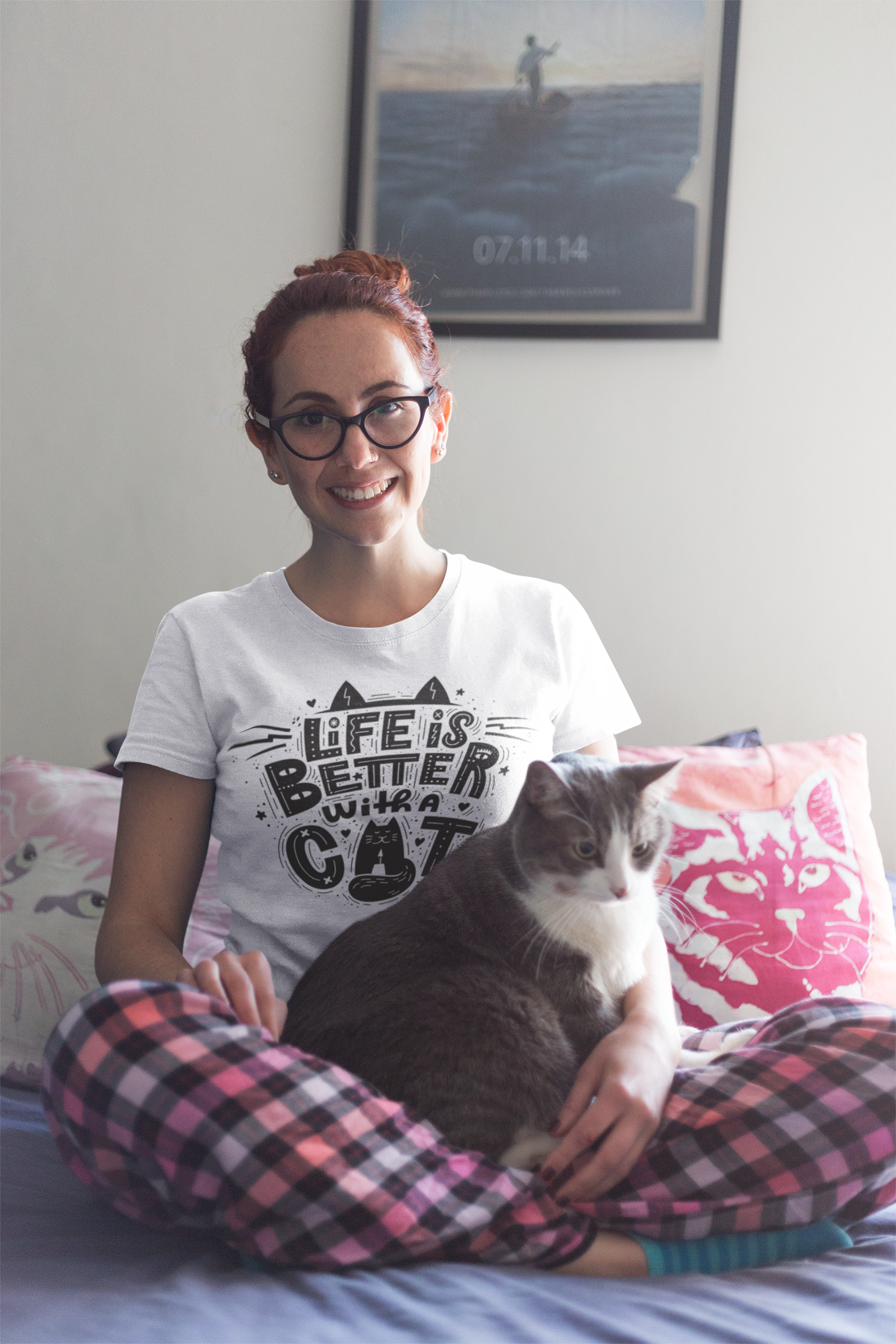 Life Is Better With A Cat Custom Graphic Tee