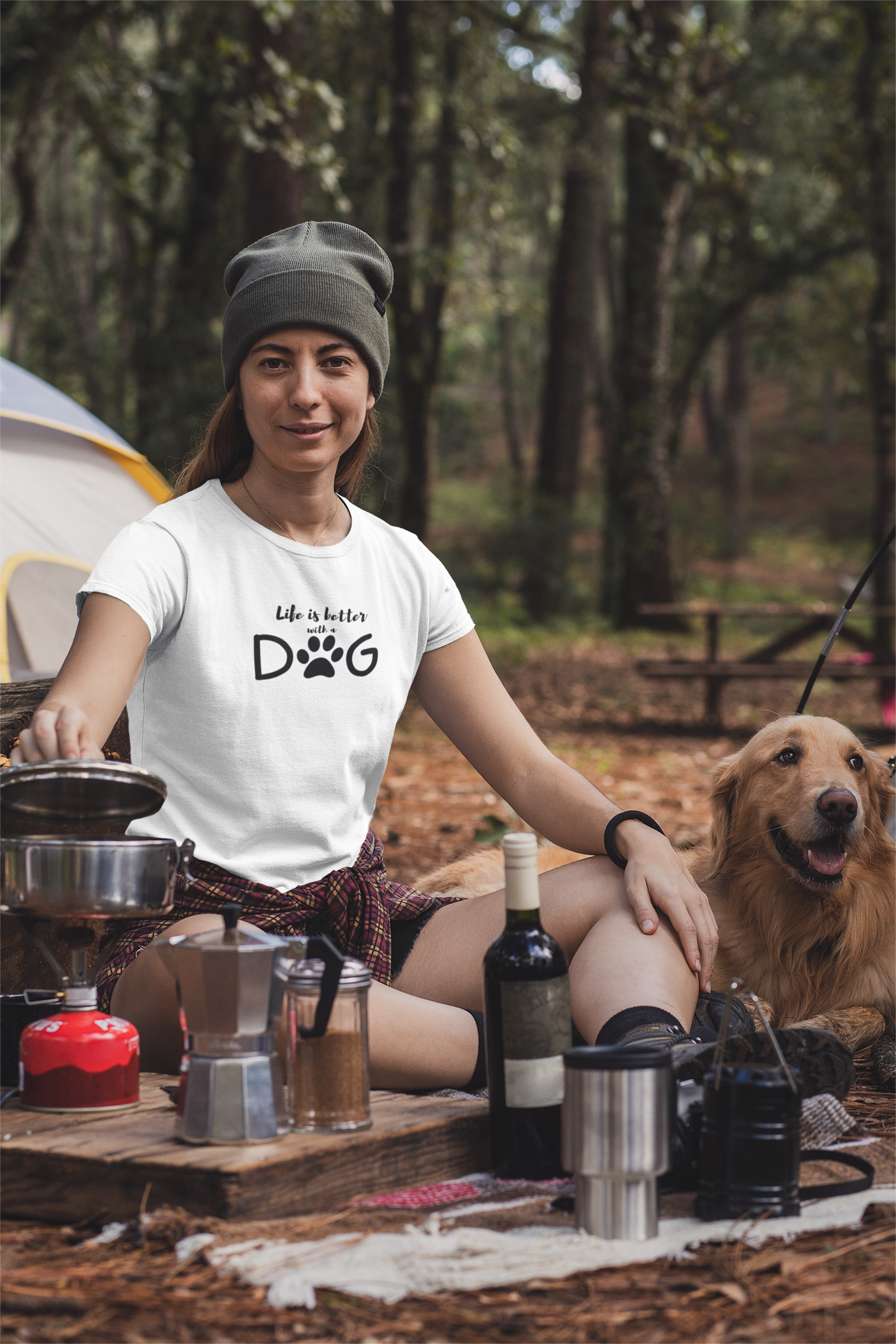 Life is better with a dog Custom Graphic Tee