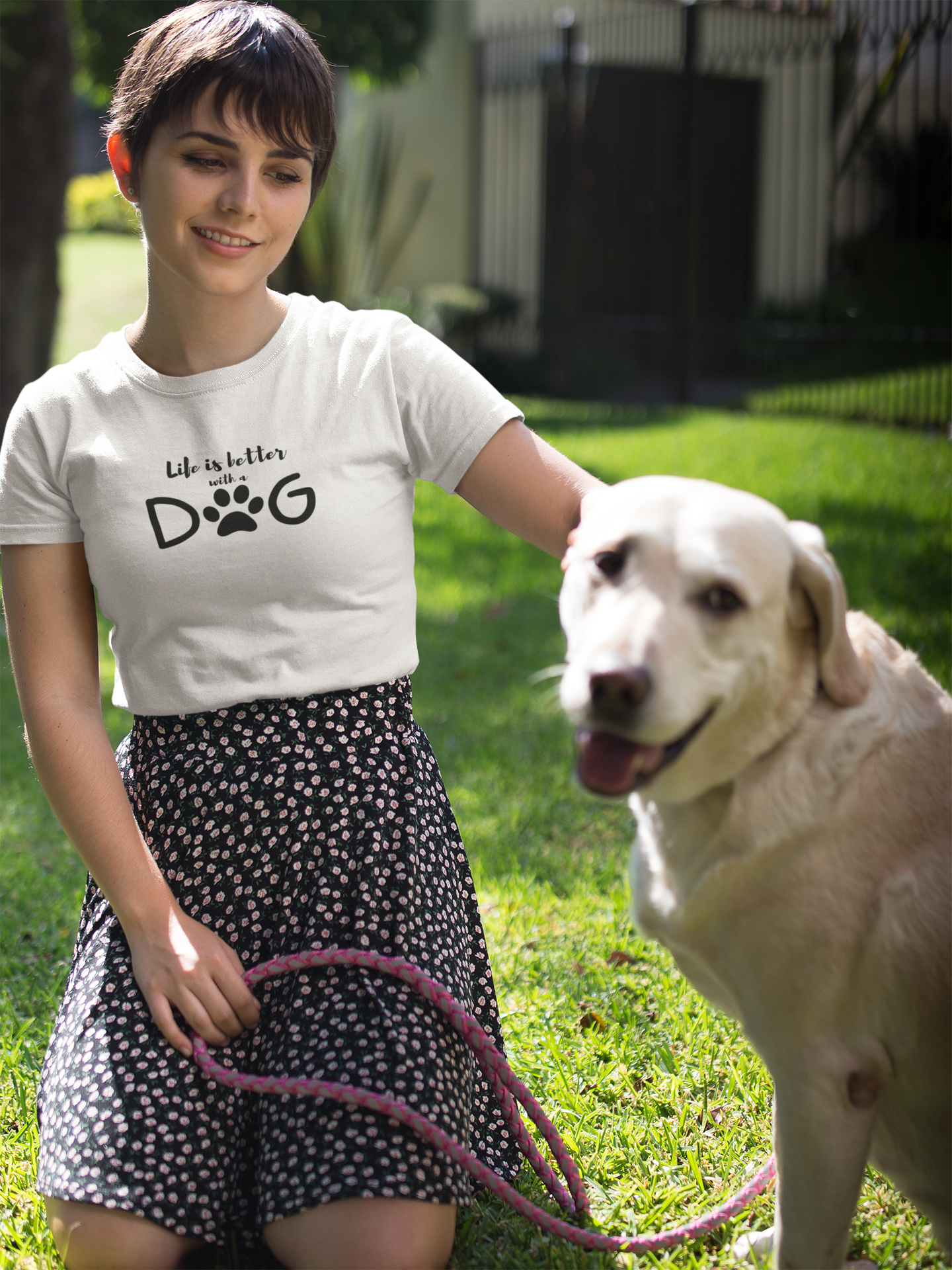 Life is better with a dog Custom Graphic Tee