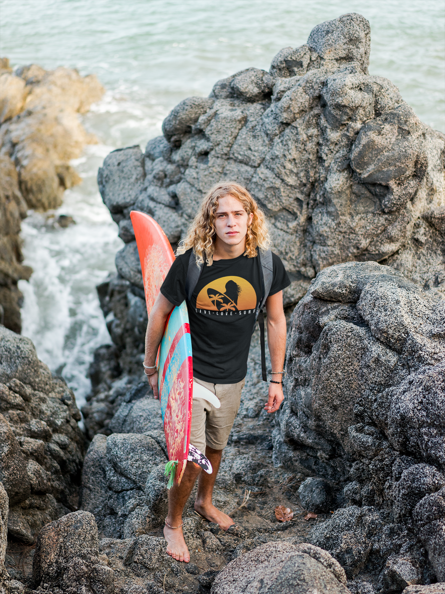 Live Love Surf Custom Graphic Tee