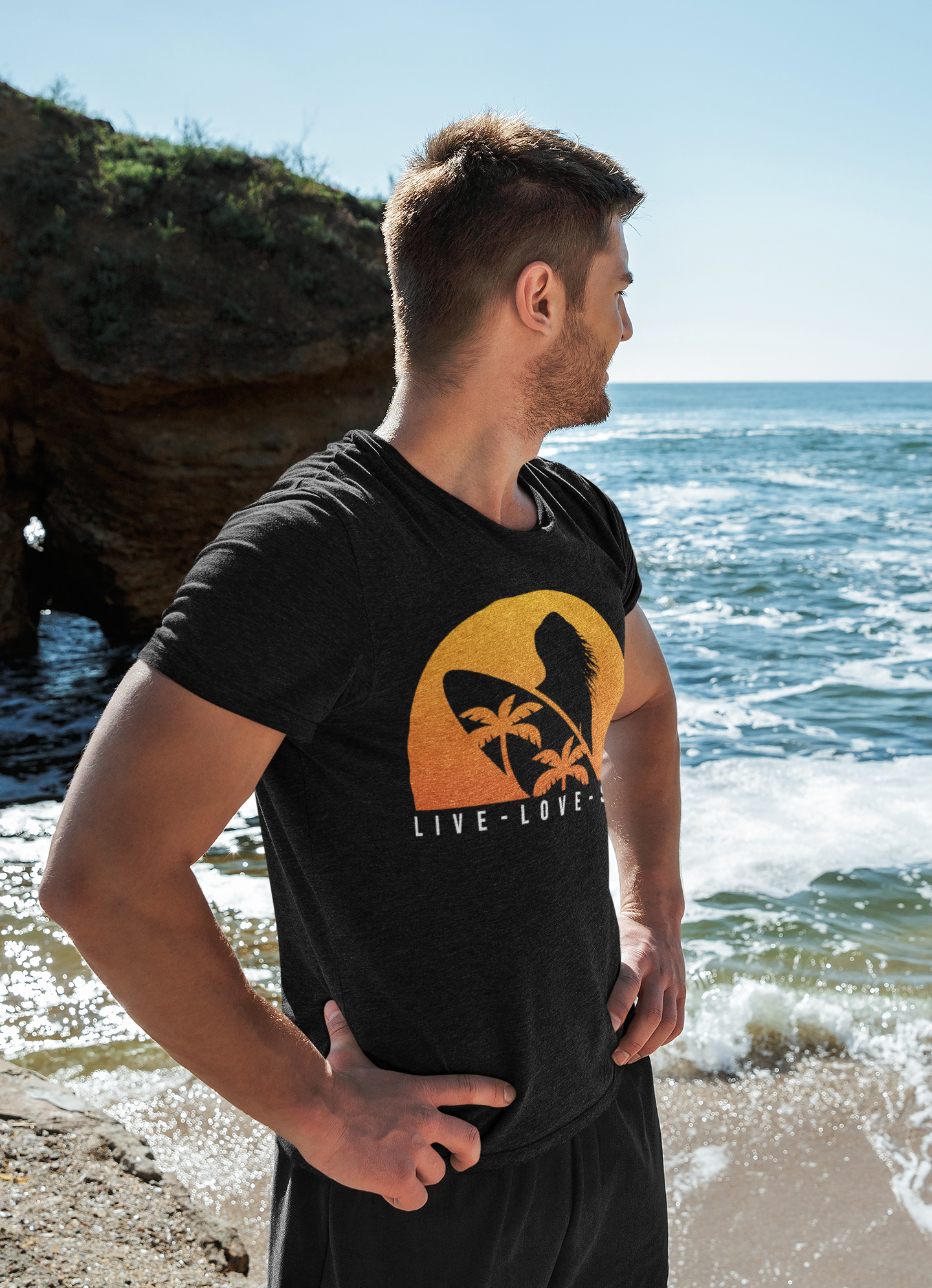 Live Love Surf Custom Graphic Tee