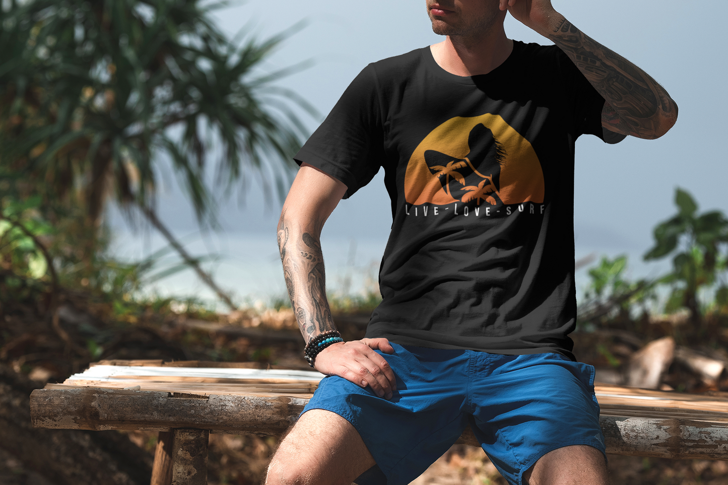 Live Love Surf Custom Graphic Tee