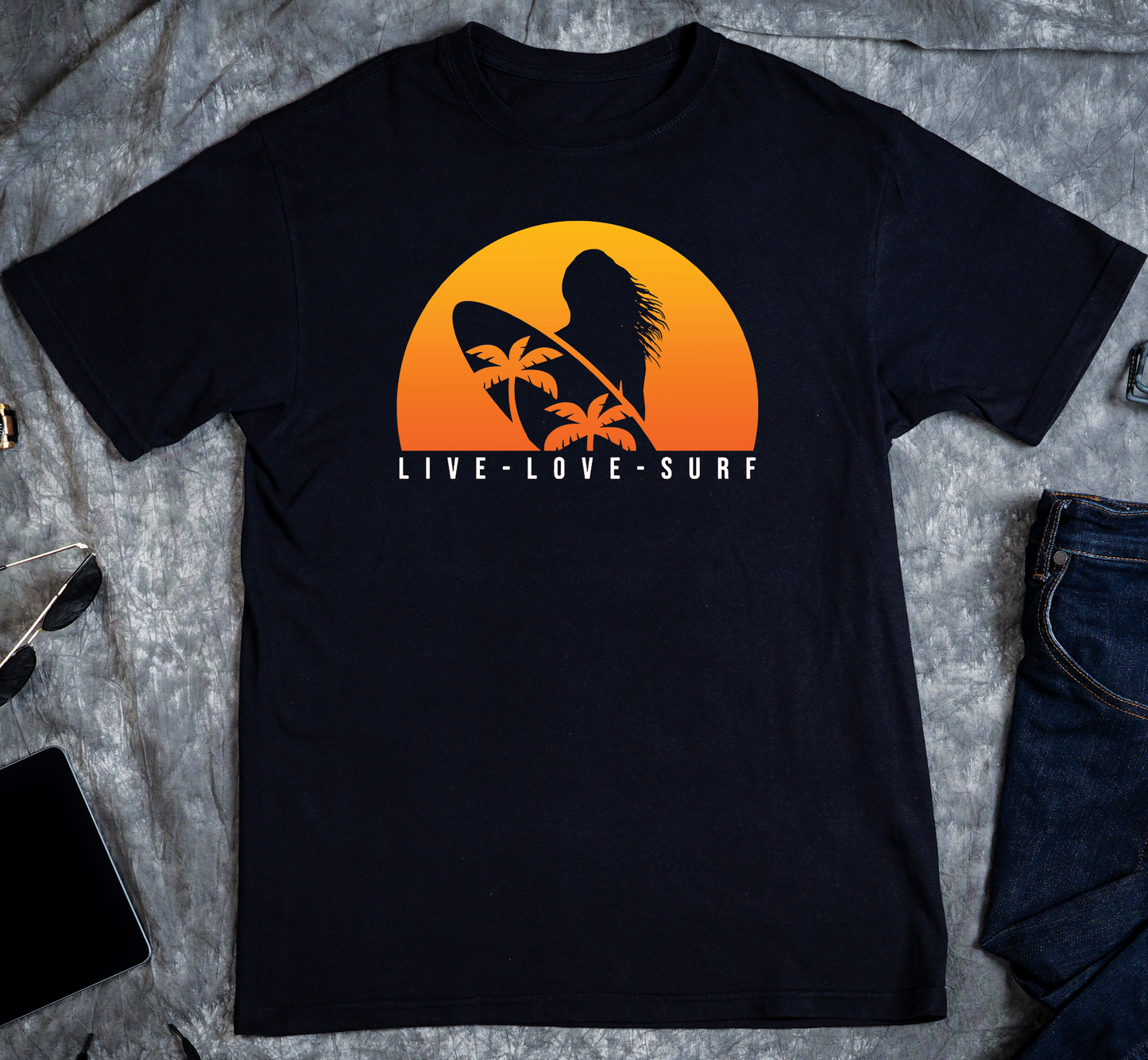 Live Love Surf Custom Graphic Tee