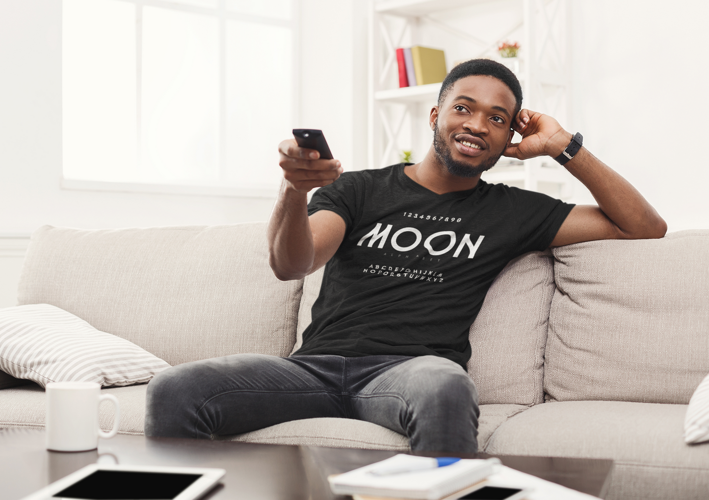 Moon Alphabet Custom Graphic Tee