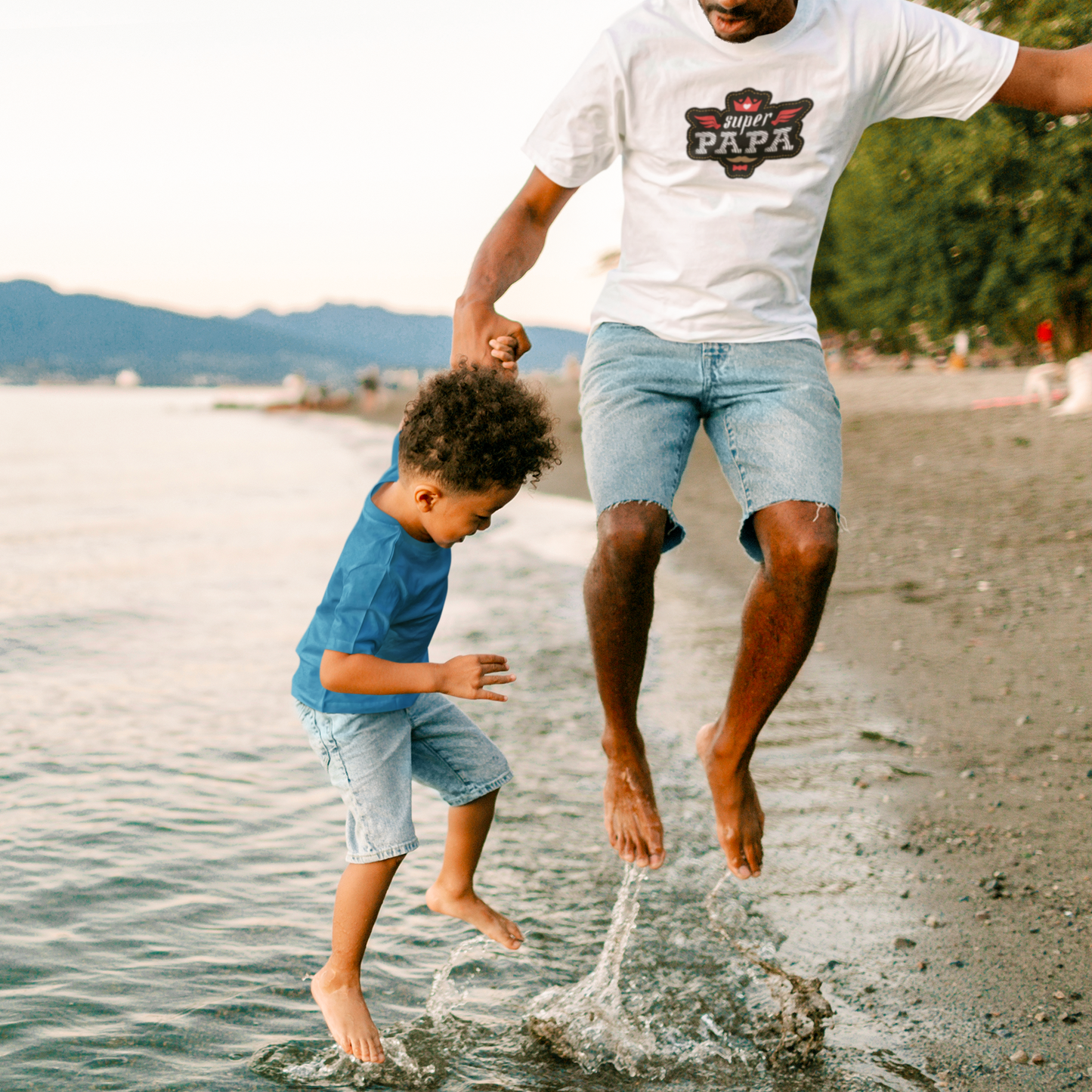 Father's Day - Super Papa Custom Graphic Tee