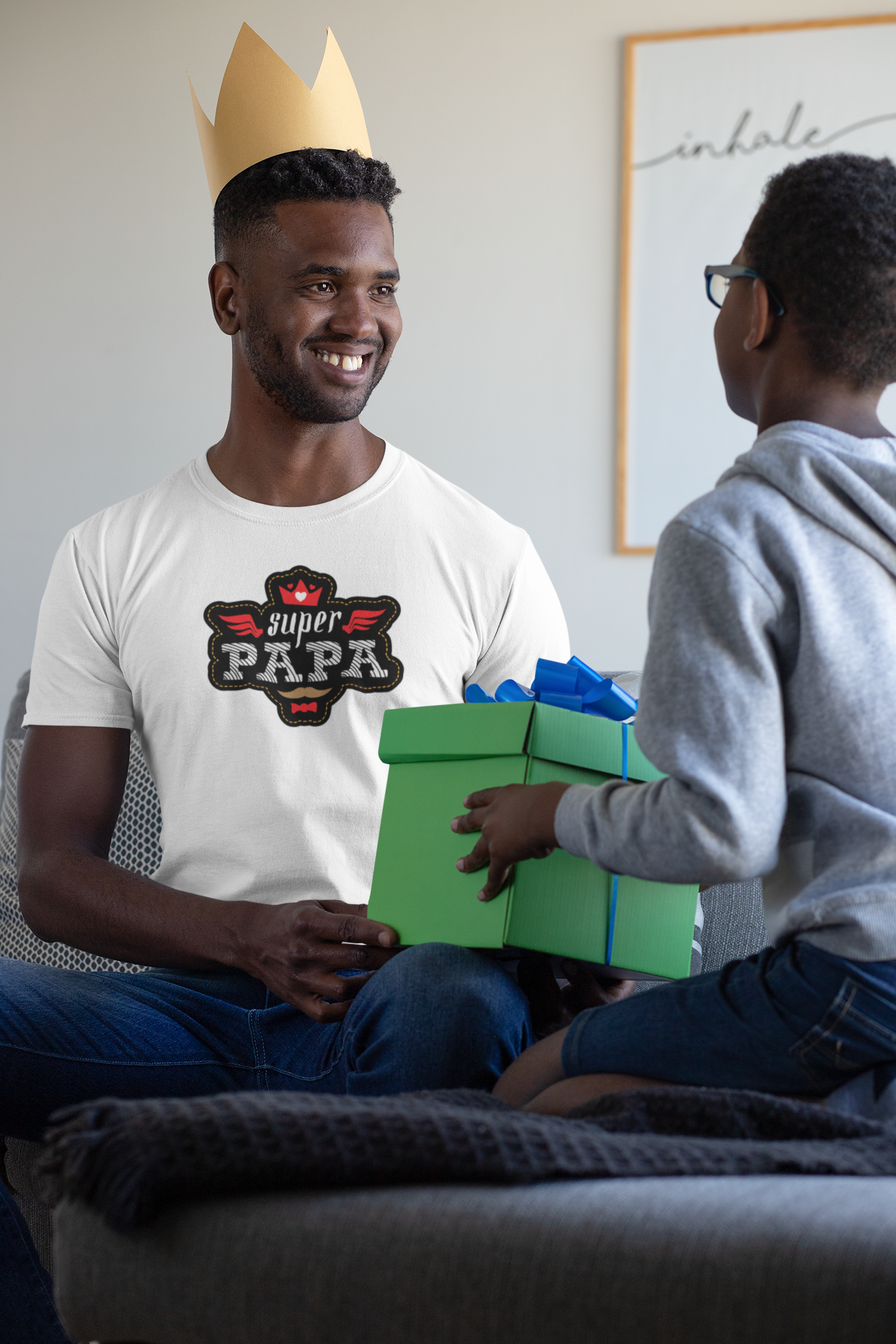 Father's Day - Super Papa Custom Graphic Tee