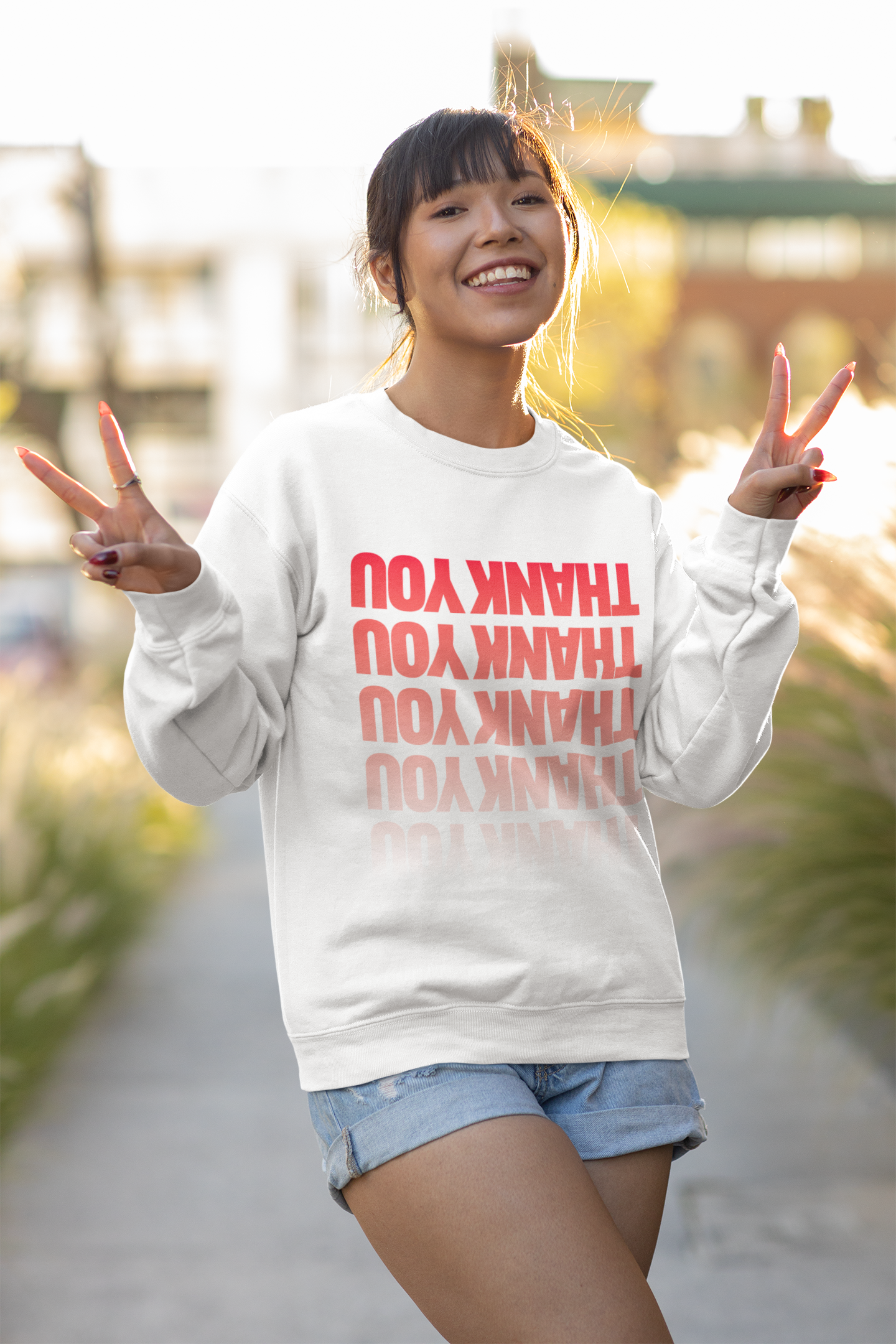 Thank You Graphic Sweatshirt