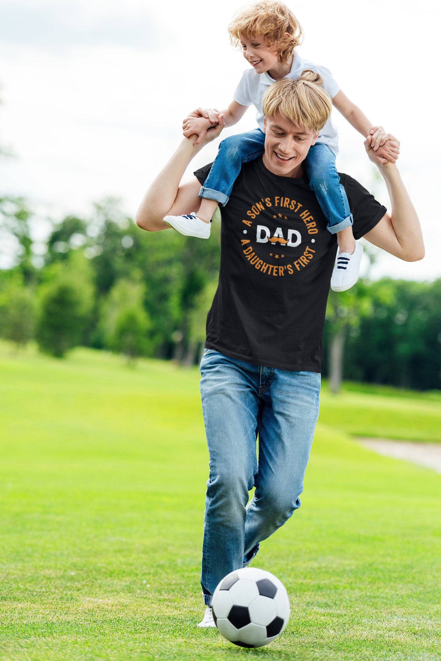 Father's Day - Son's first hero Custom Graphic Tee