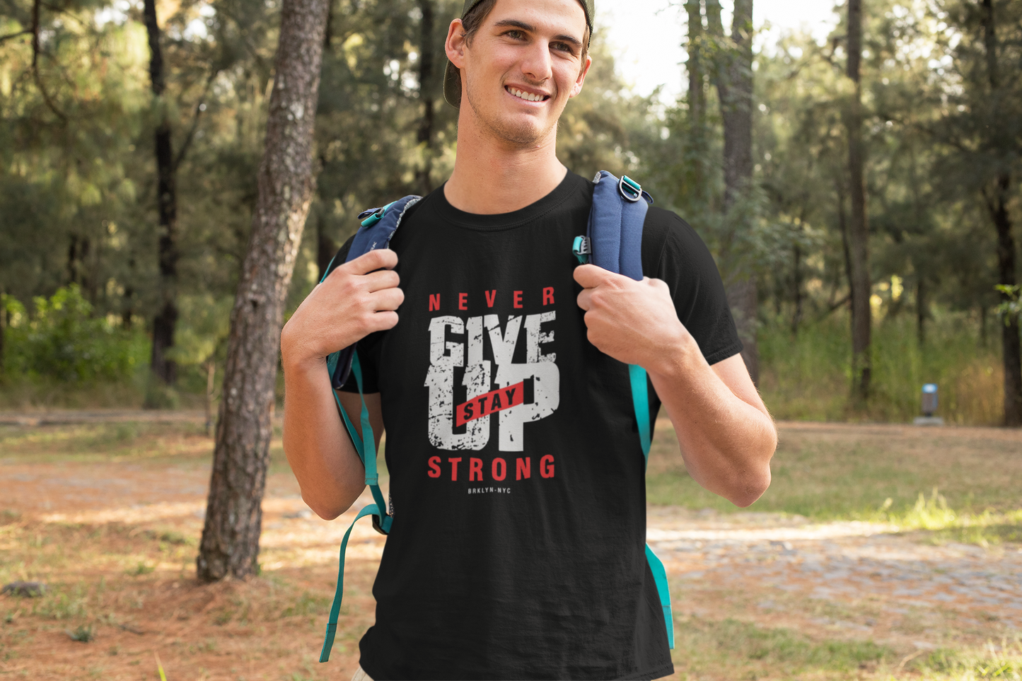 Never Give Up Custom Graphic Tee