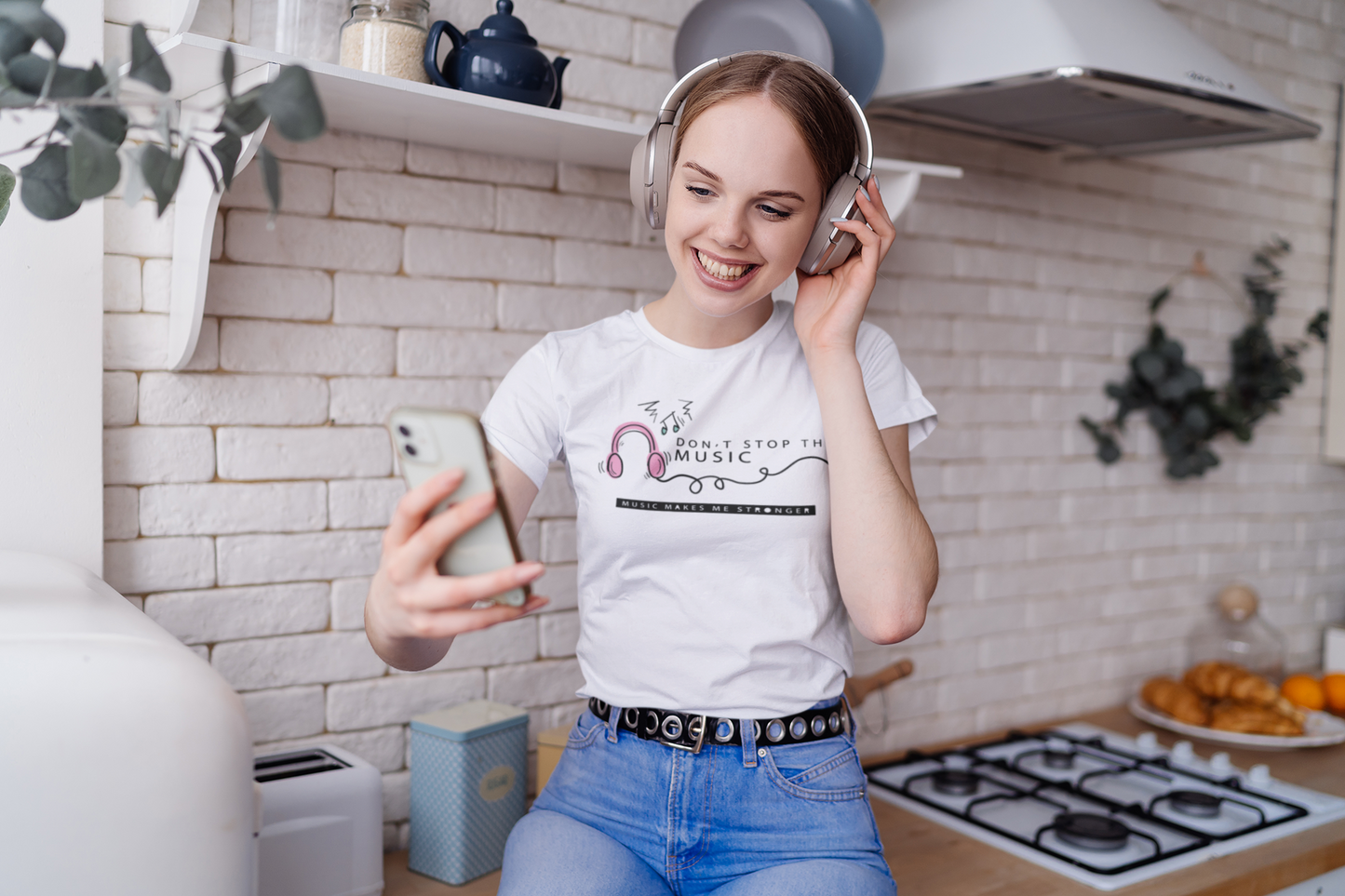 Don't Stop the music Custom Graphic Tee