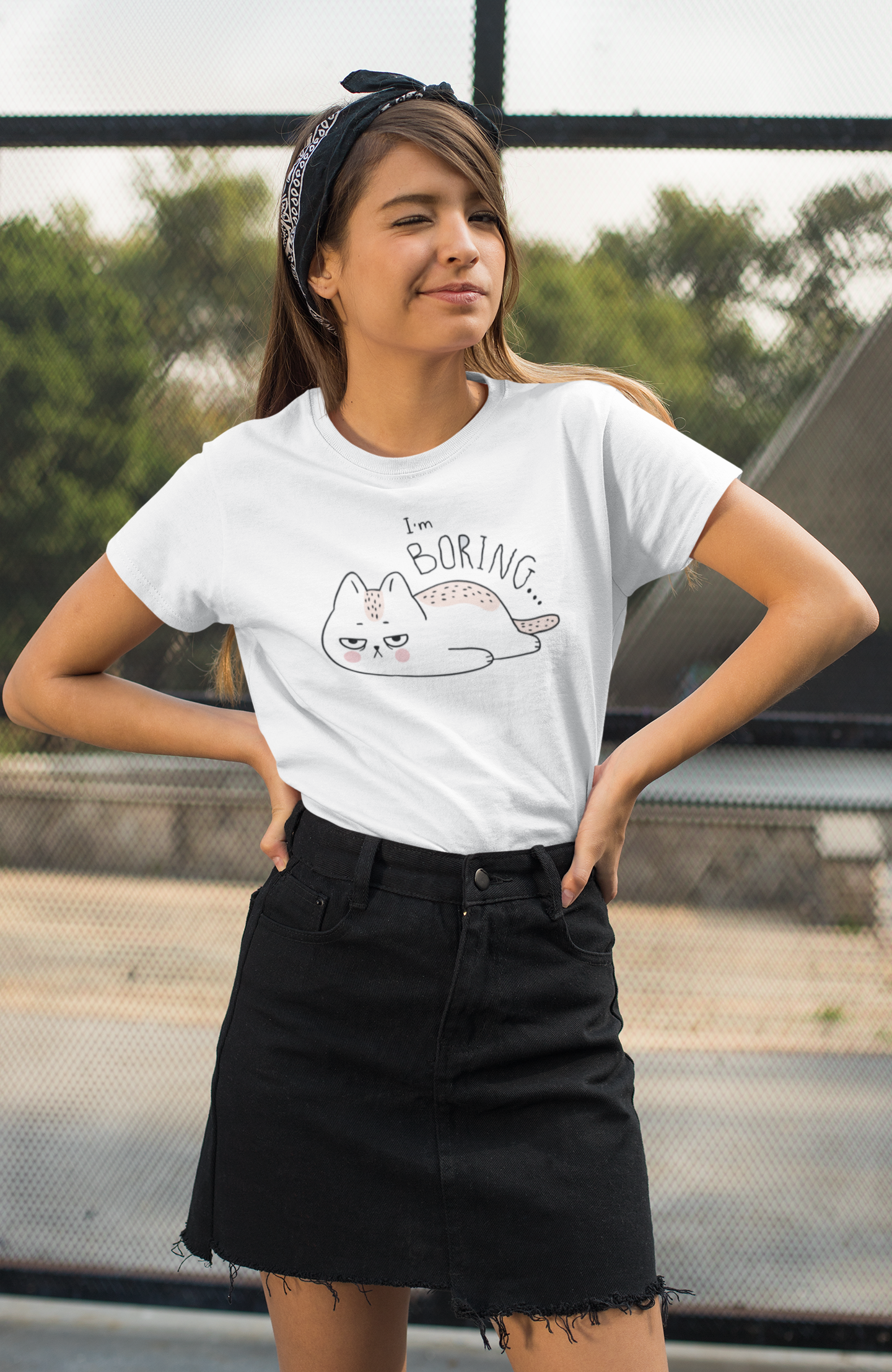 I'm Boring Cat Custom Graphic Tee