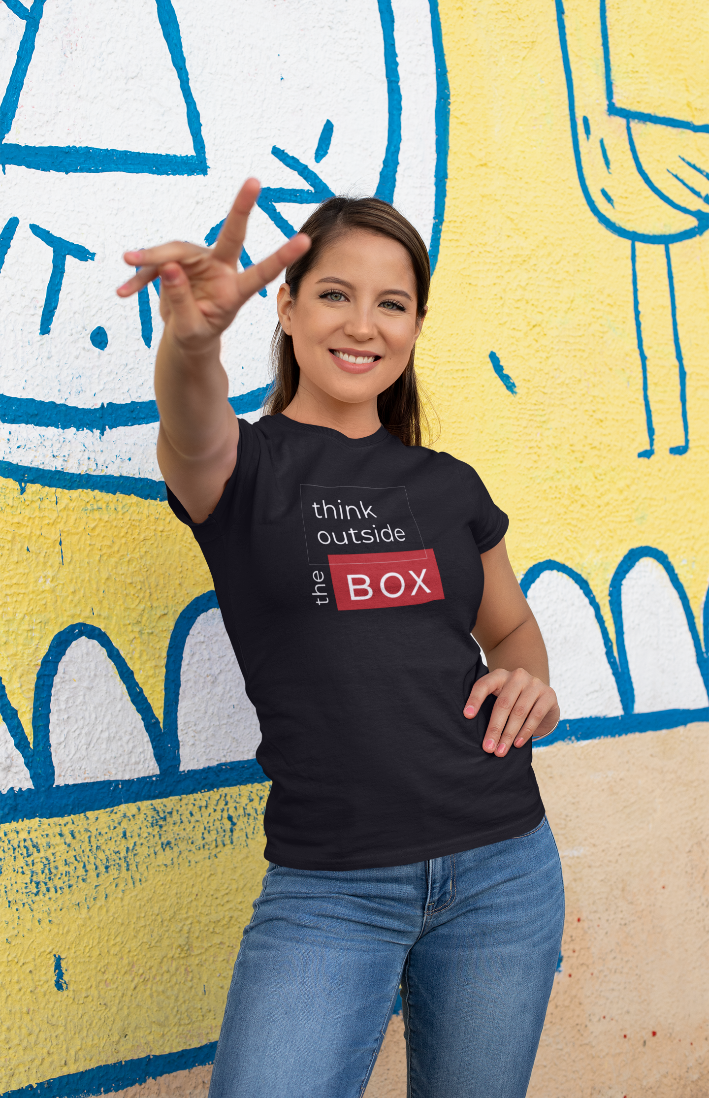 Think outside the box Custom Graphic Tee