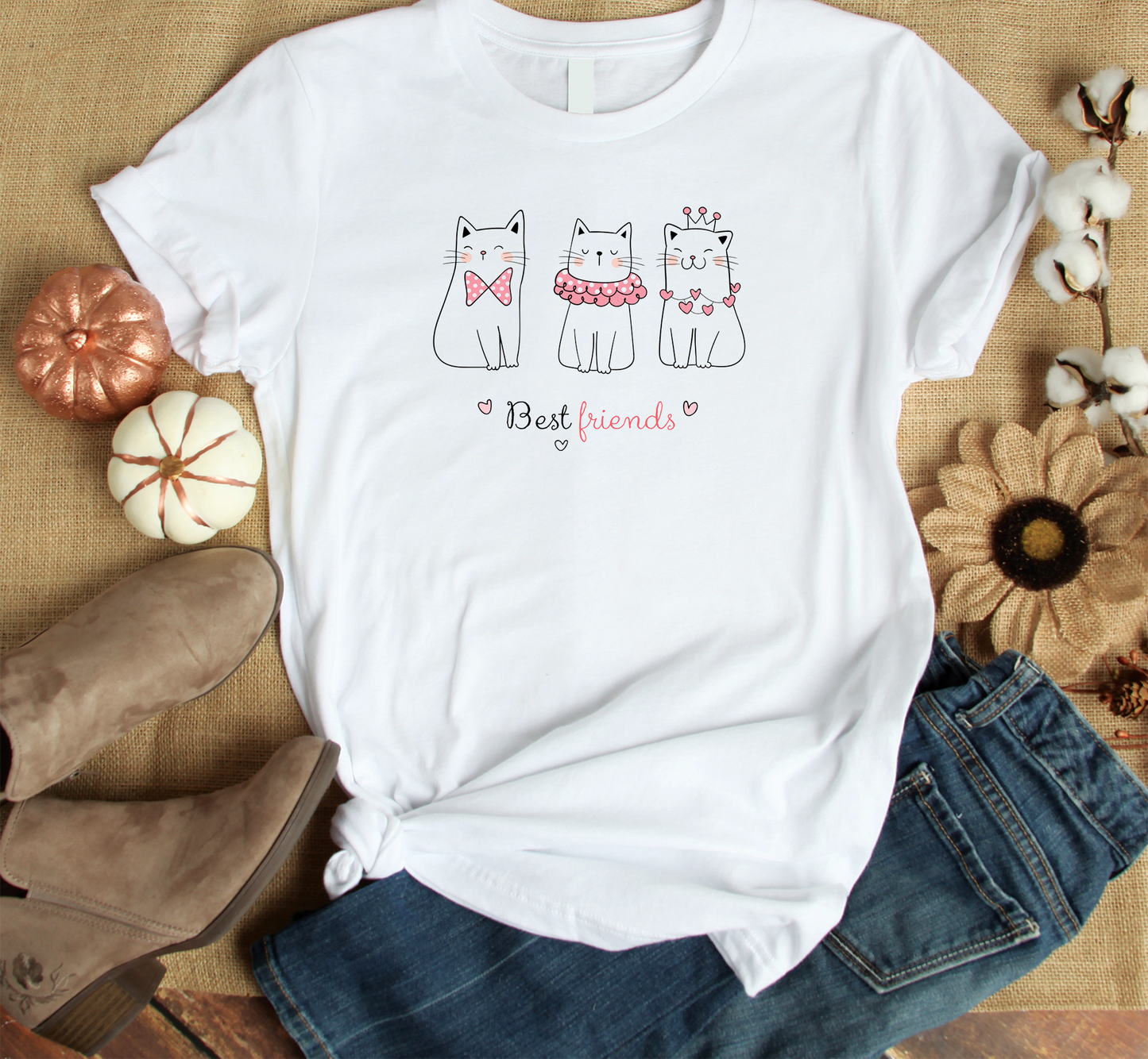 3 Cats Best Friend Custom Graphic Tee