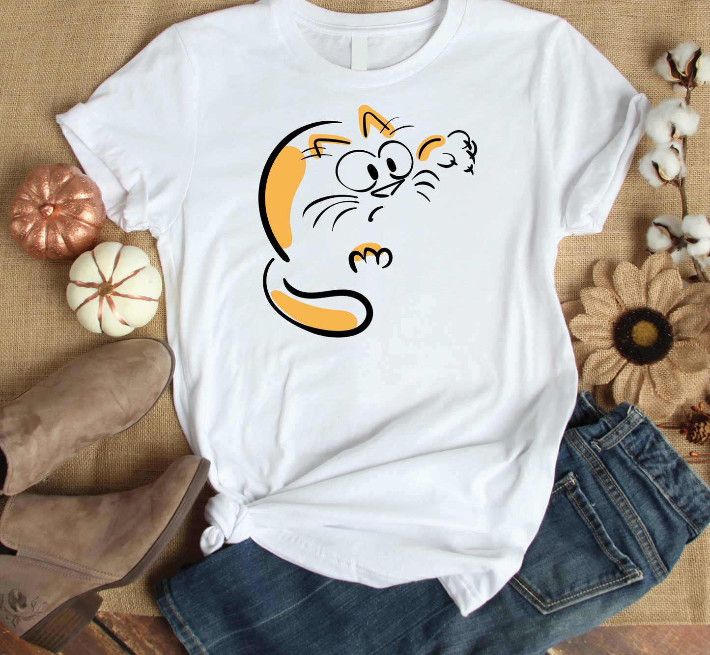 Cat - Happy Cat Custom Graphic Tee