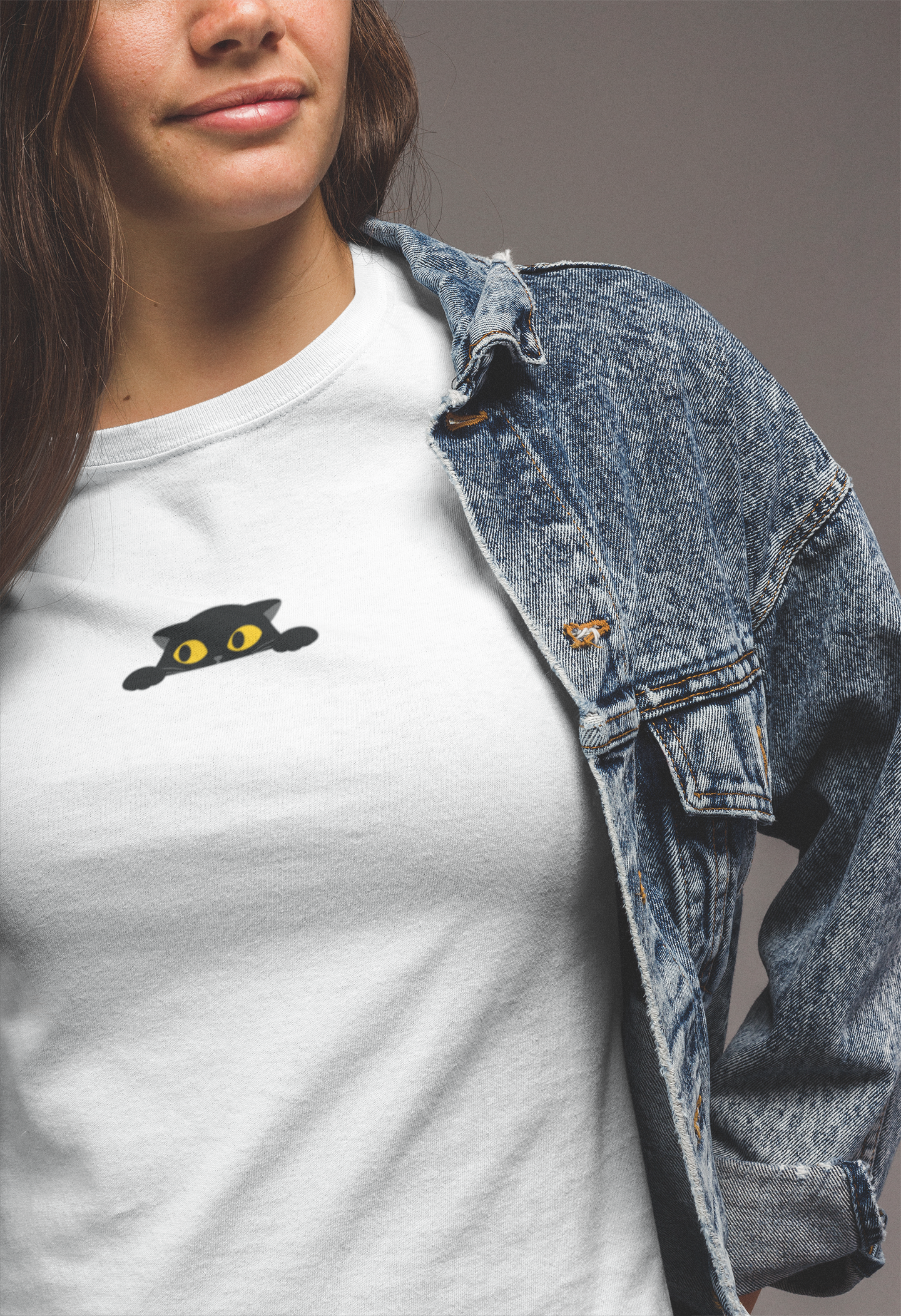 Cat - Peeking Cat Custom Graphic Tee