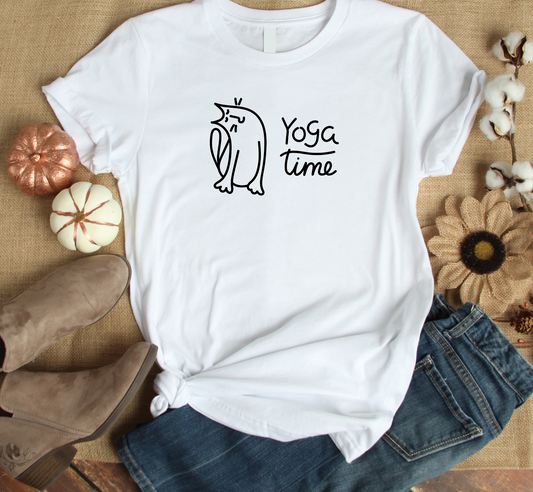 Cat - Yoga time Custom Graphic Tee