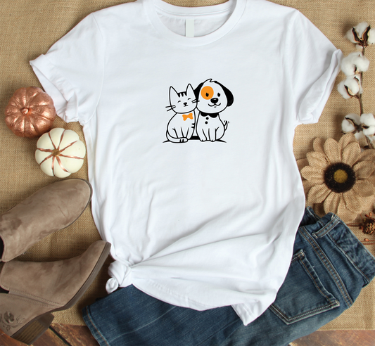 Cat Dog Custom Graphic Tee