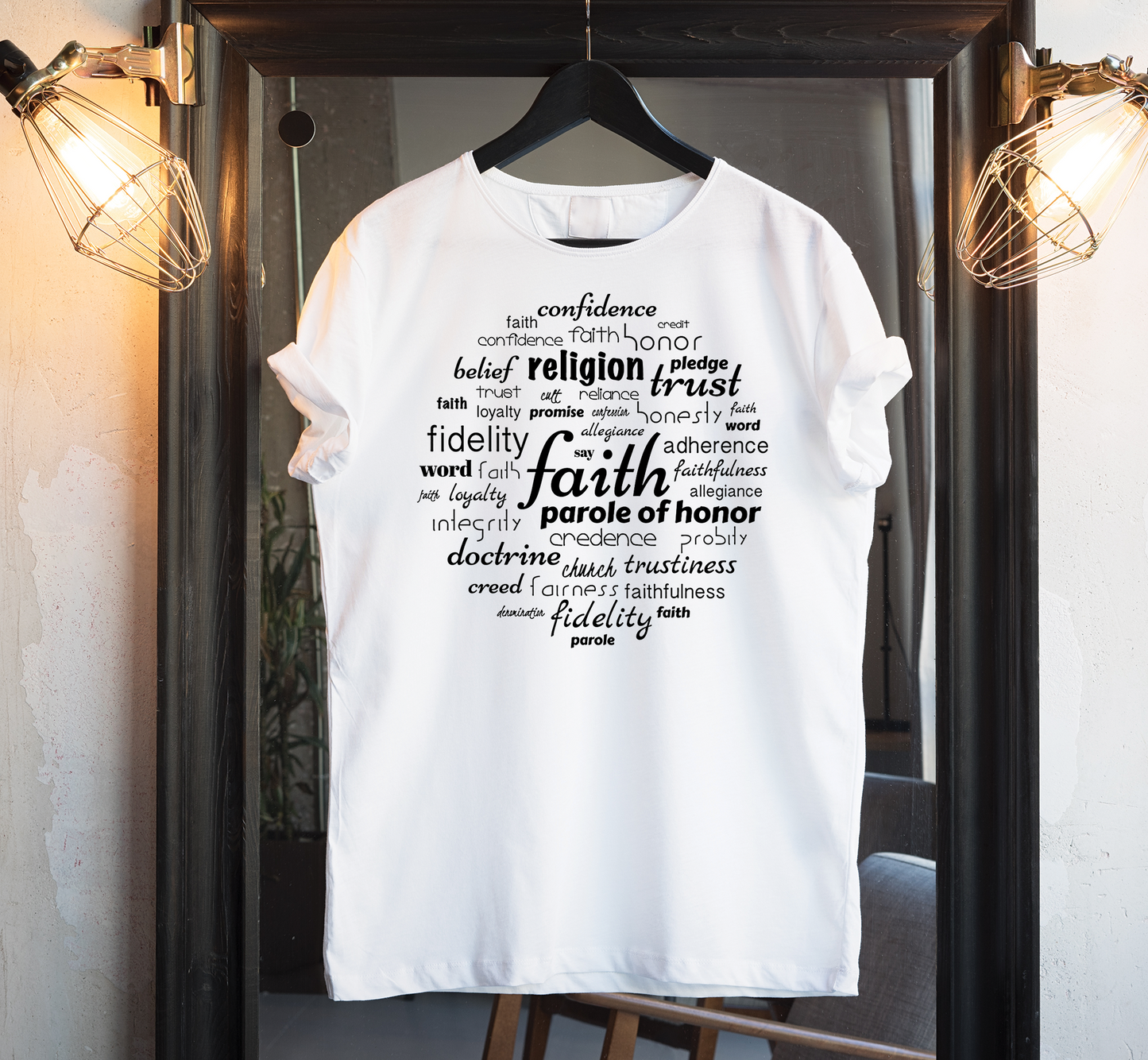 Confident Faith Credit Custom Graphic Tee - Christian