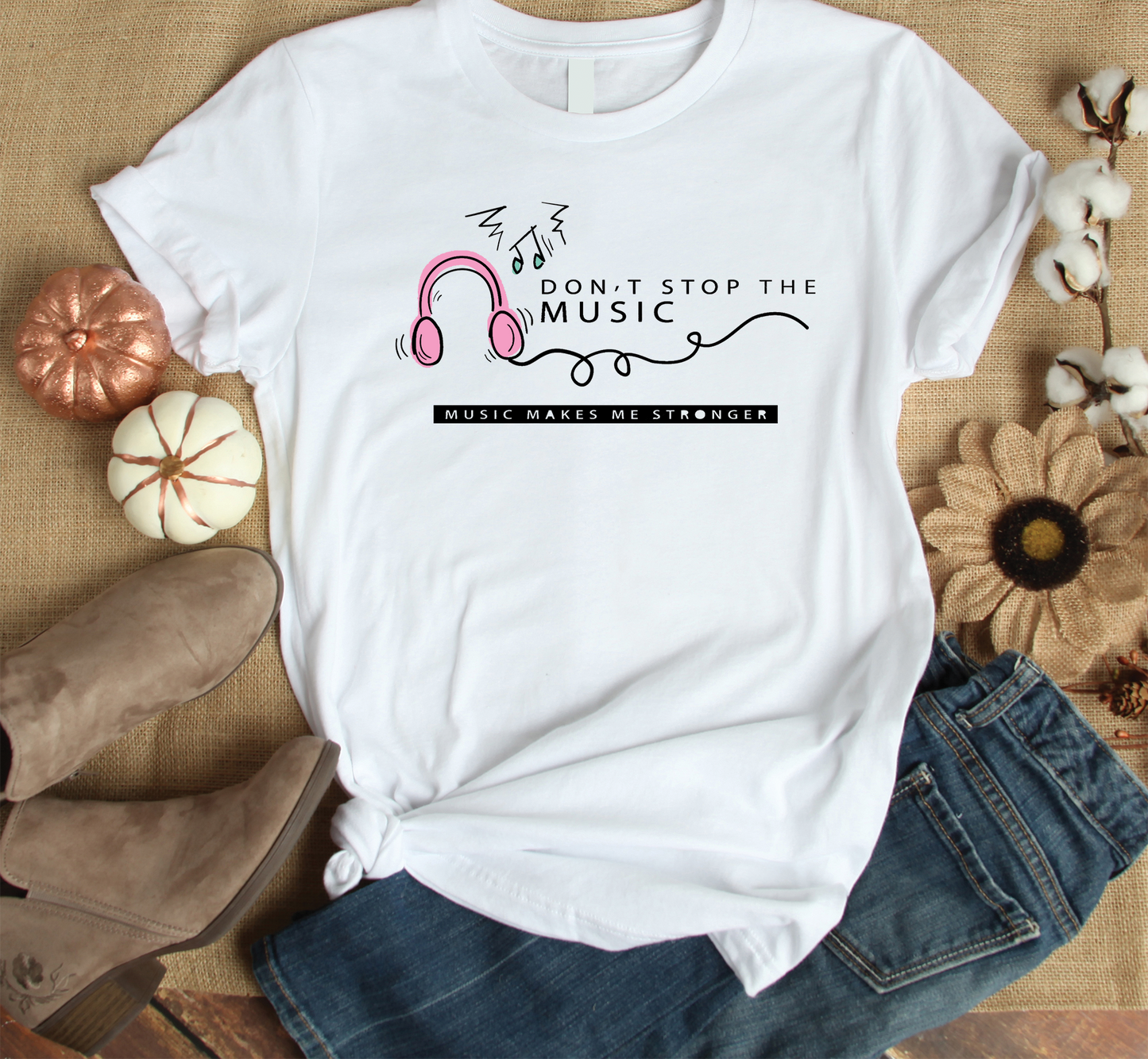 Don't Stop the music Custom Graphic Tee