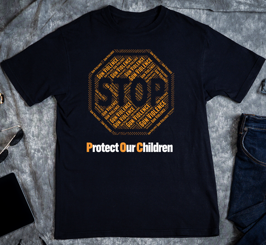 Stop the gun violence and protect our children 3 [Men] Custom Graphic Tee