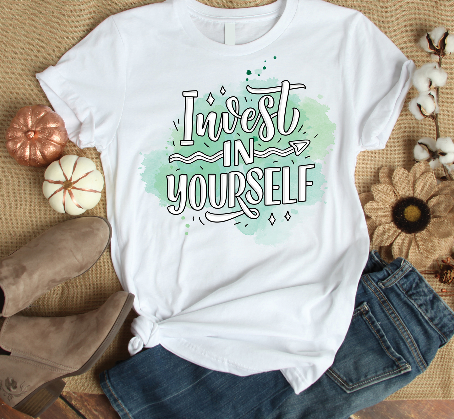 Invest in yourself Custom Graphic Tee